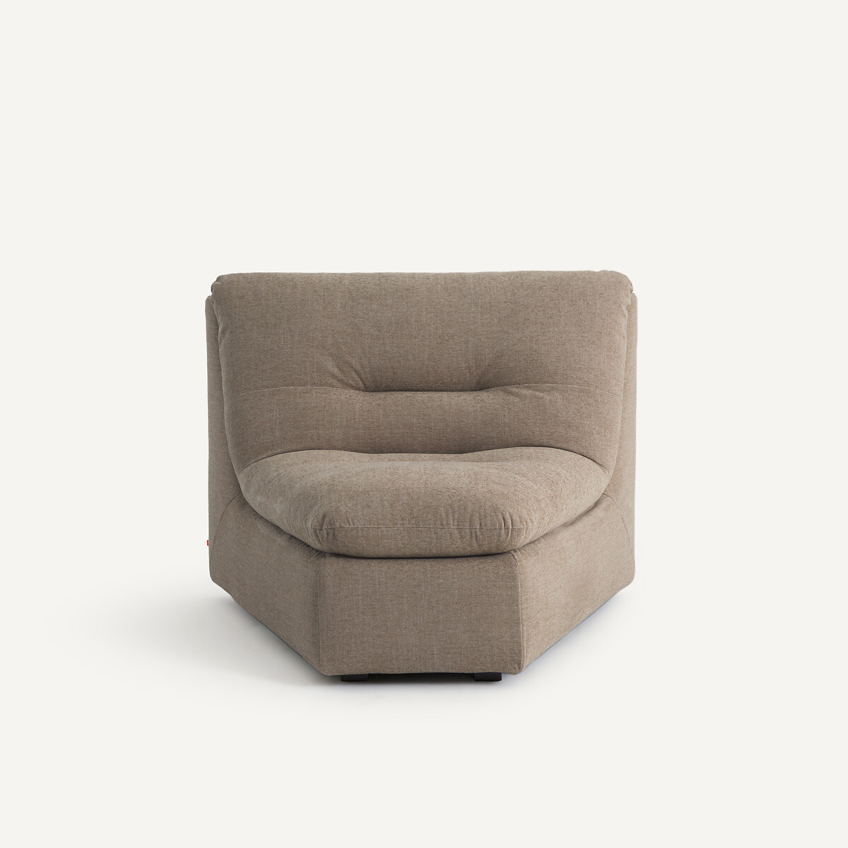 AM.PM Γωνιακή πολυθρόνα χωρίς μπράτσα με μελανζέ ταπετσαρία Μ101xΠ104xΥ82cm