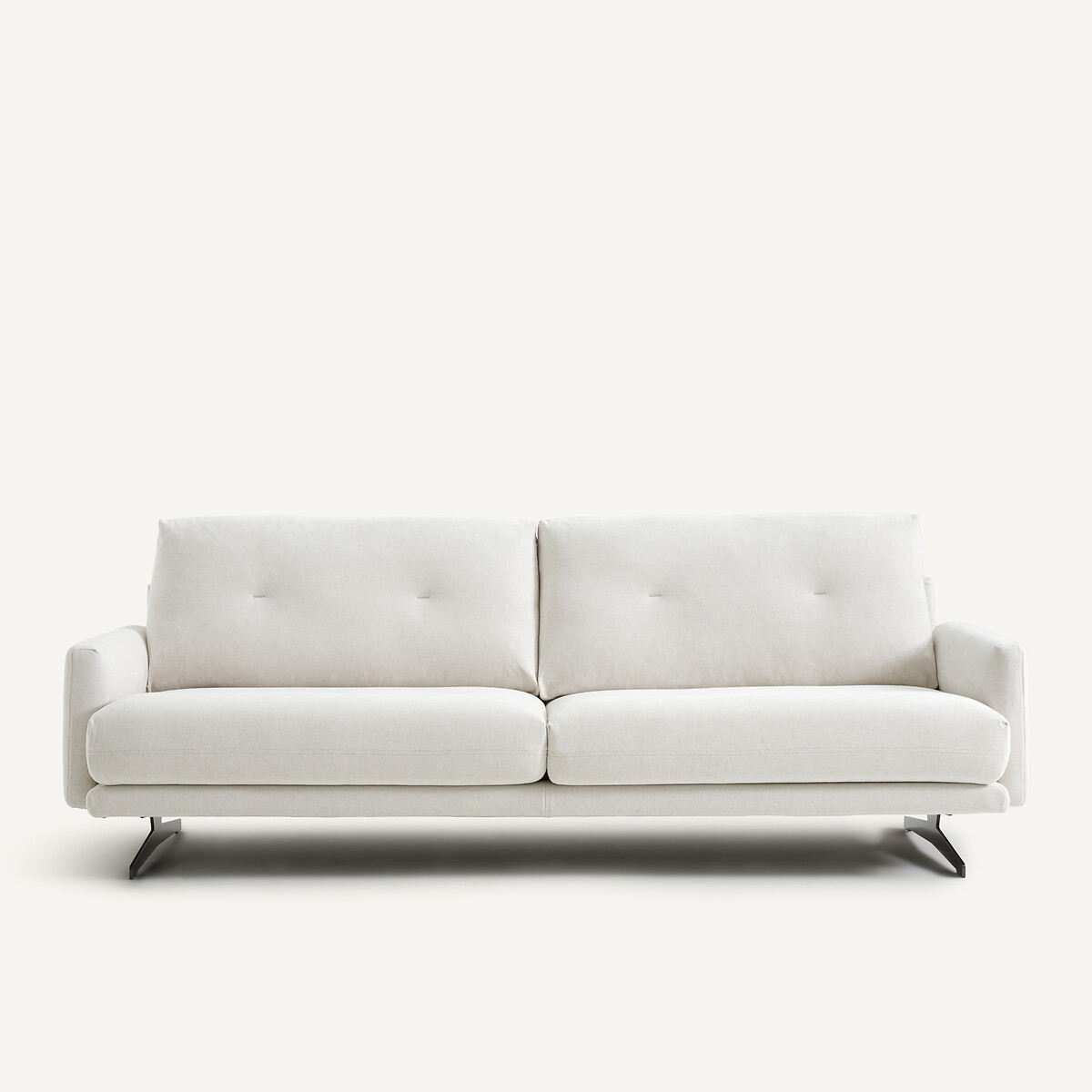 Καναπές με μελανζέ ταπετσαρία Μ95xΠ201xΥ81cm