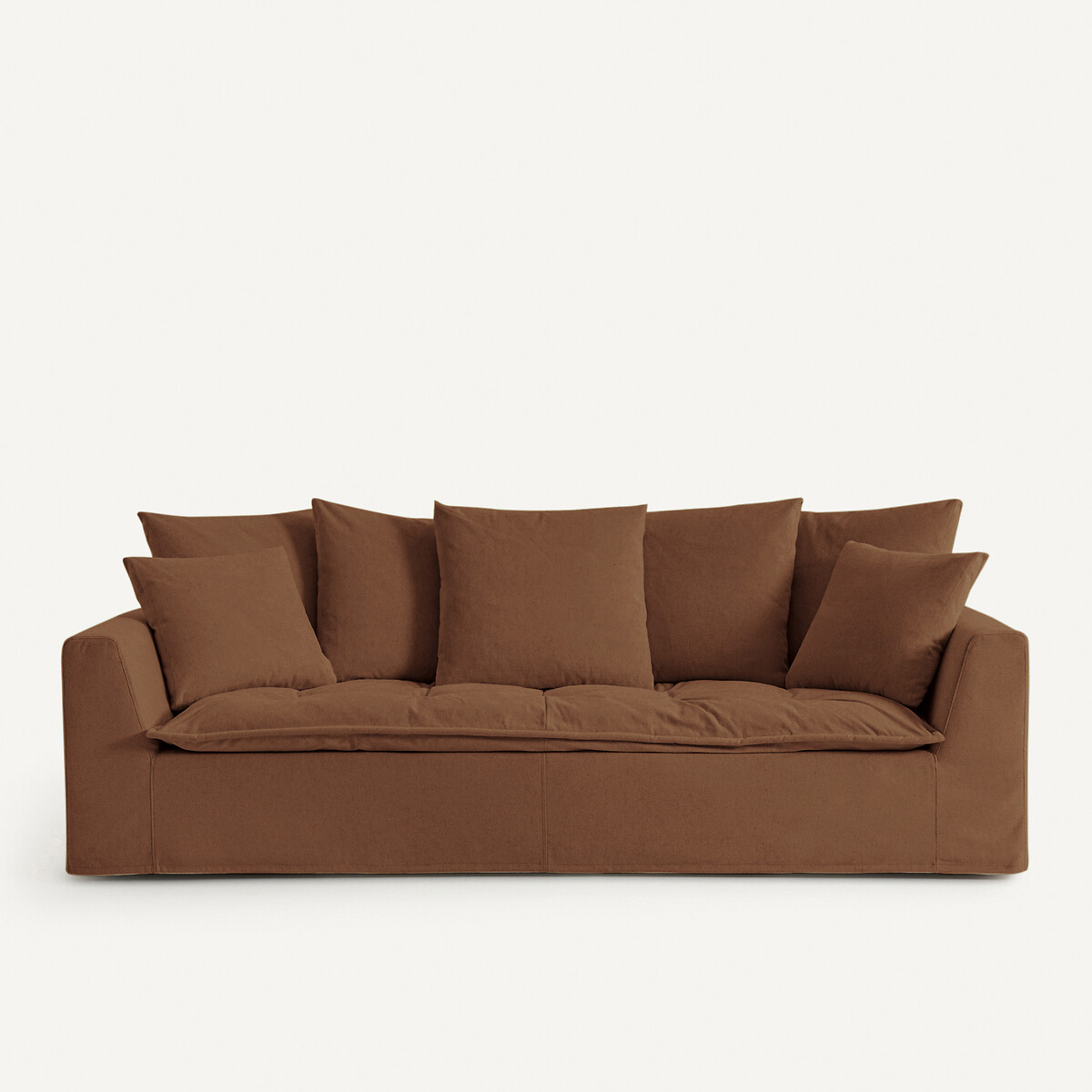 Καναπές με μελανζέ ταπετσαρία Μ111xΠ213xΥ88cm