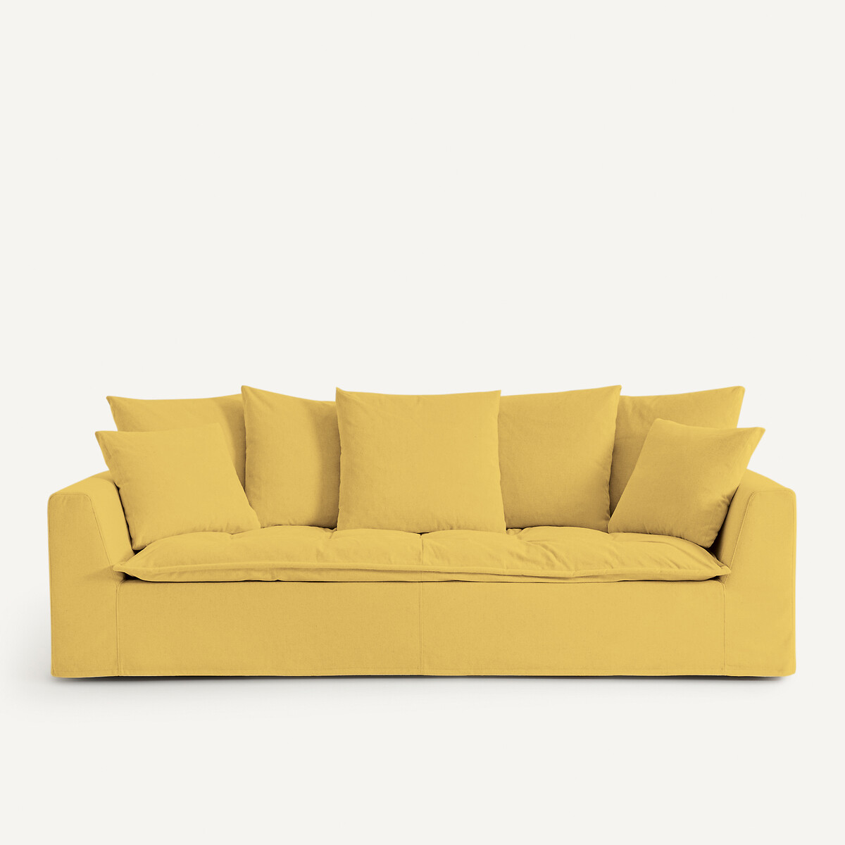 Καναπές με μελανζέ ταπετσαρία Μ111xΠ213xΥ88cm