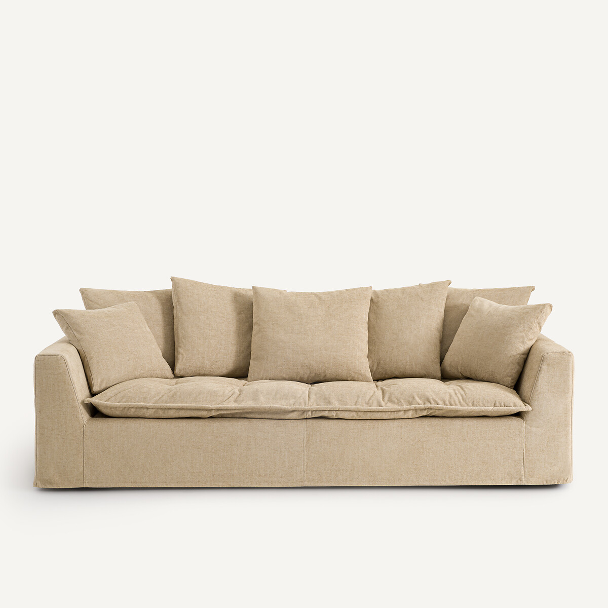 Καναπές με μελανζέ ταπετσαρία Μ111xΠ213xΥ88cm