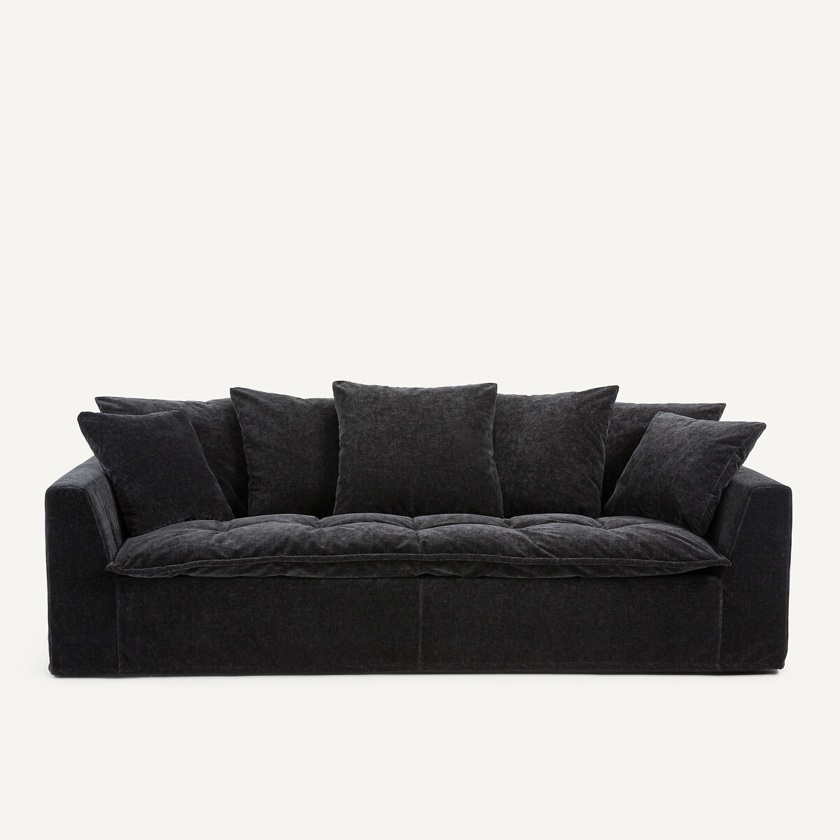 Καναπές με σενίλ ταπετσαρία Μ111xΠ213xΥ88cm