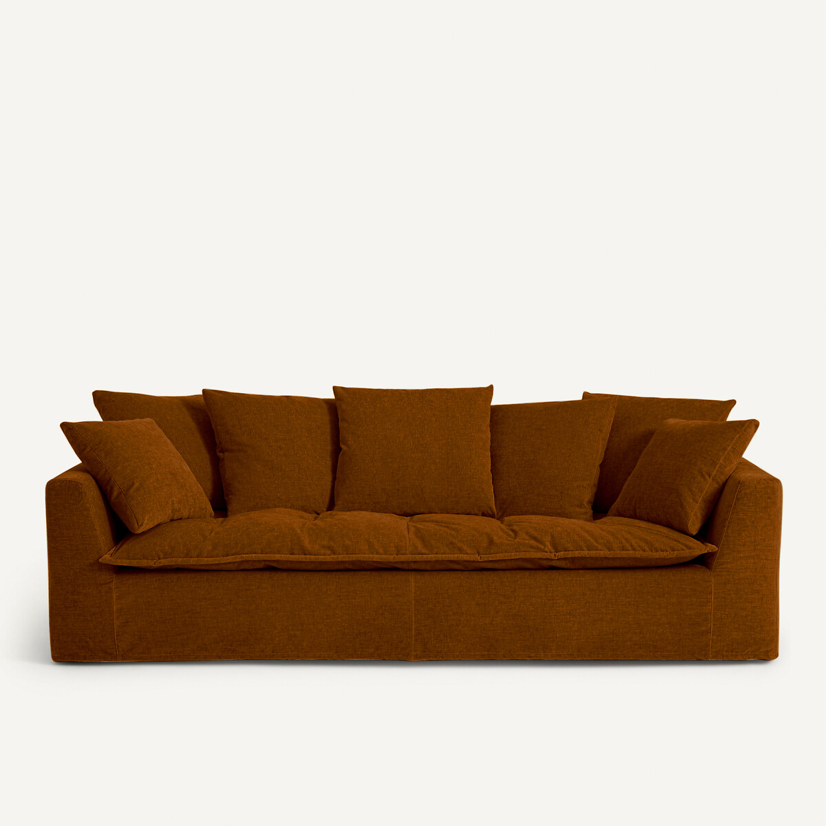 Καναπές με σενίλ ταπετσαρία Μ111xΠ213xΥ88cm