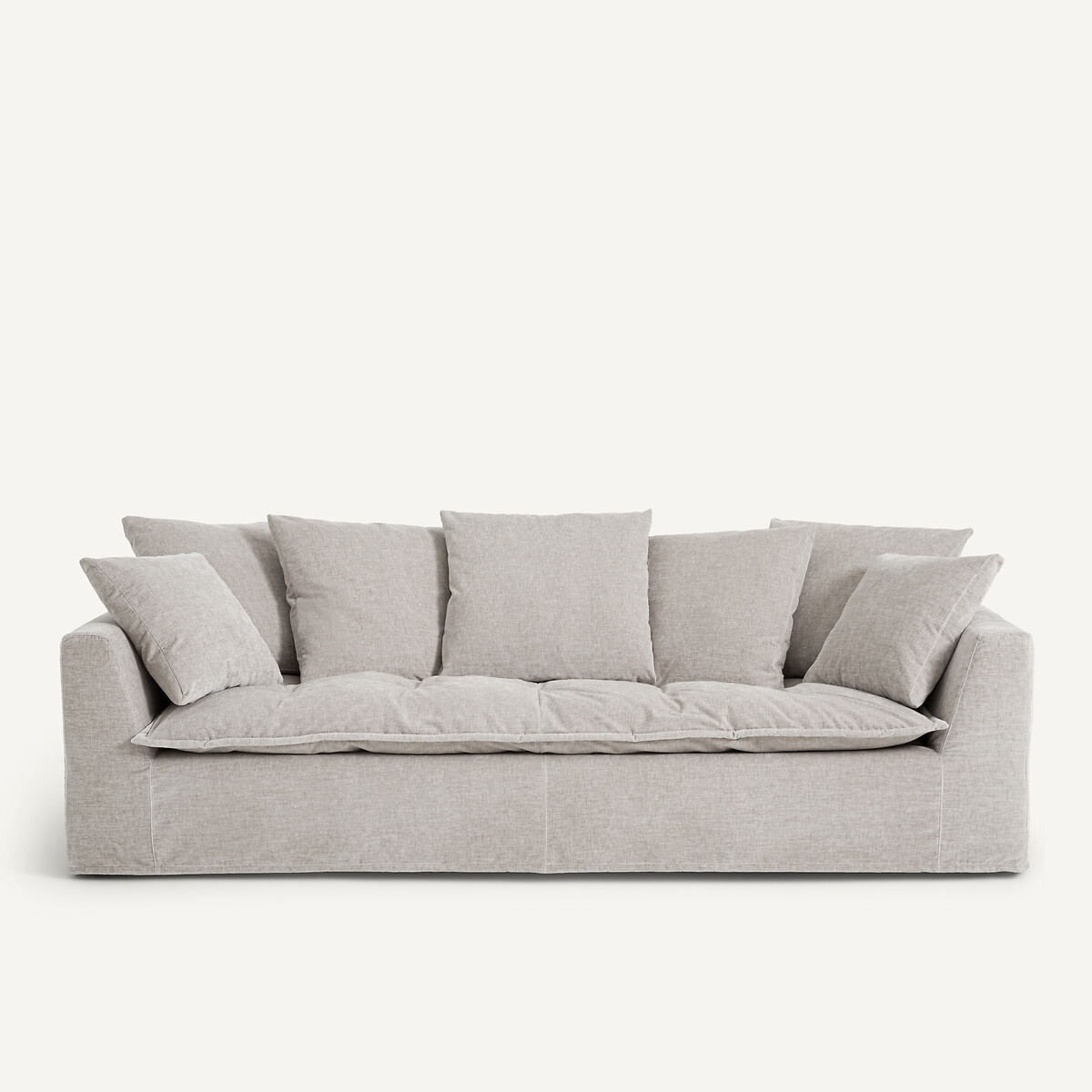 Καναπές με σενίλ ταπετσαρία Μ111xΠ213xΥ88cm