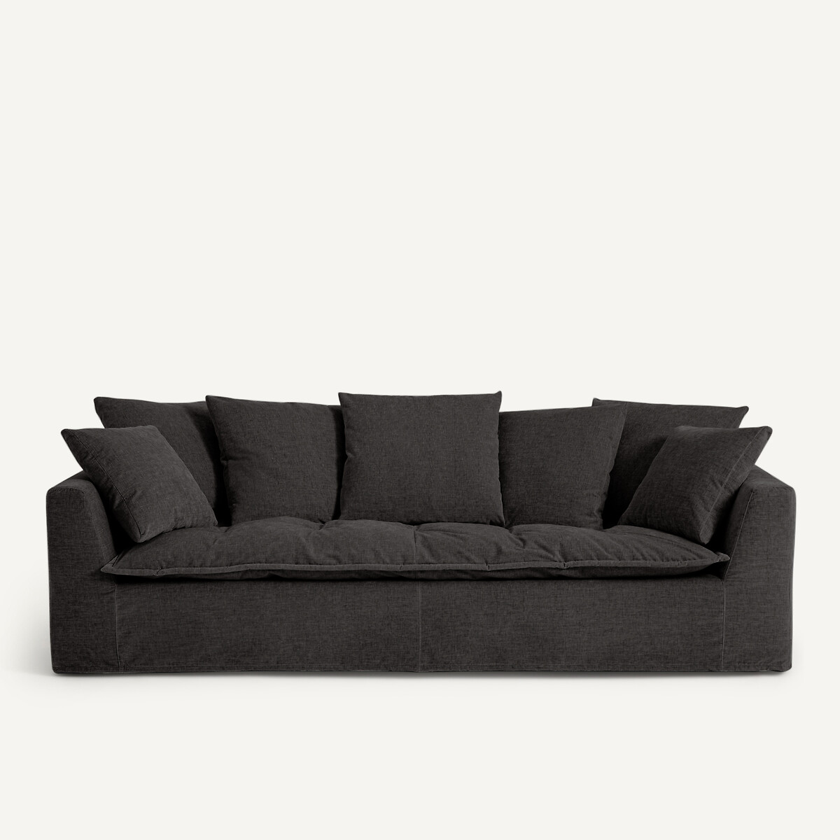 Καναπές με σενίλ ταπετσαρία Μ111xΠ213xΥ88cm