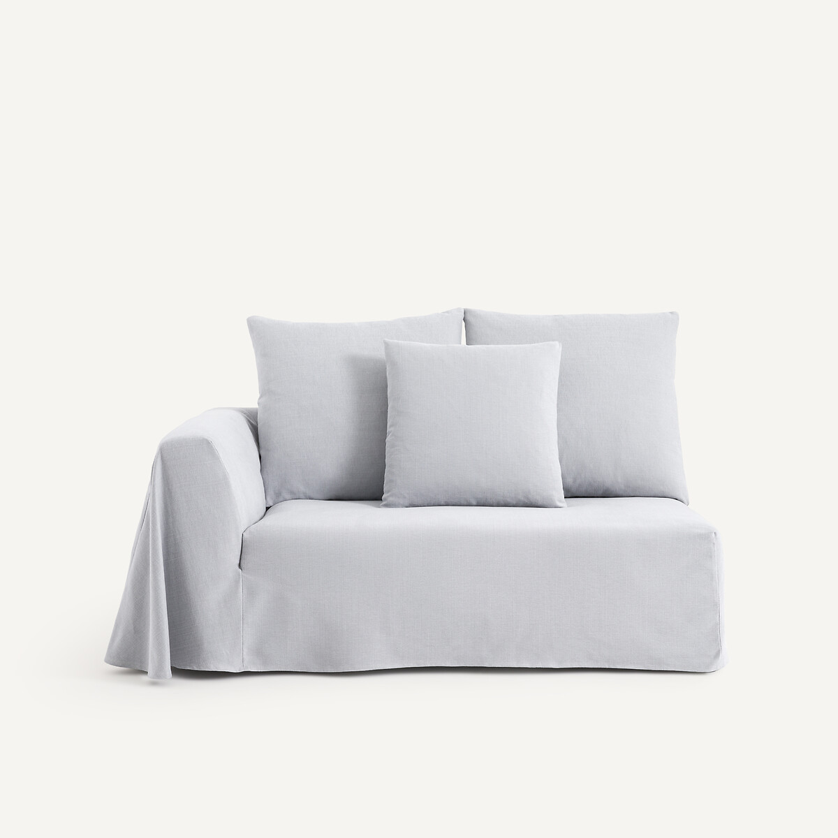 OTTO STUDIO FOR AM.PM Μισός καναπές με ταπετσαρία από βαμβάκι λινό Μ104xΠ153xΥ85cm