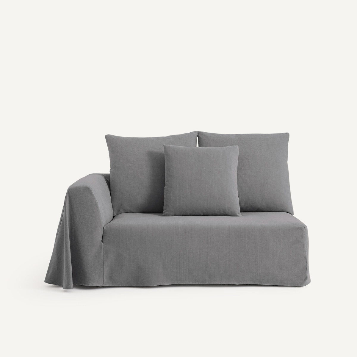 OTTO STUDIO FOR AM.PM Μισός καναπές με ταπετσαρία από βαμβάκι λινό