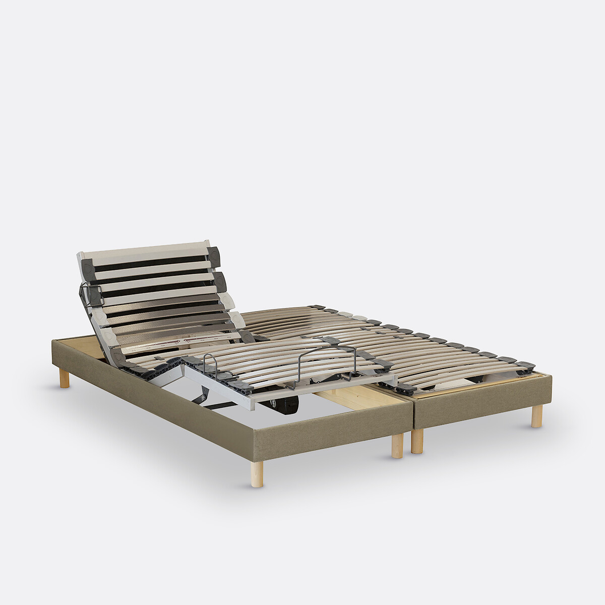 La Redoute Interieurs Ηλεκτρικό κρεβάτι με τάβλες και υφασμάτινη ταπετσαρία 90x190 cm