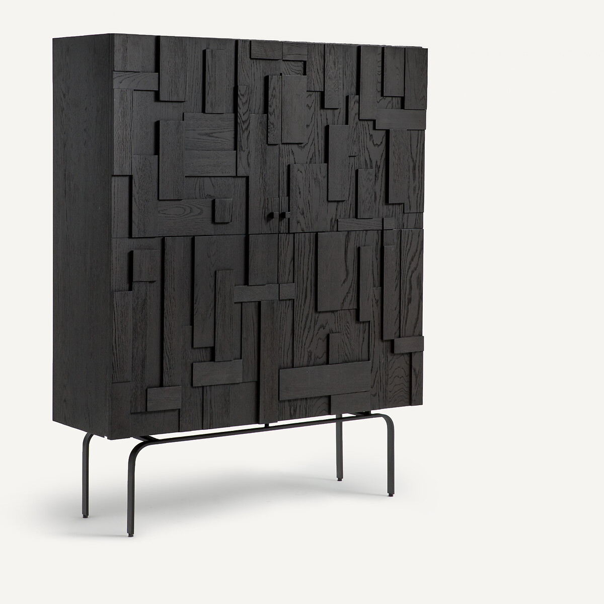 AM.PM Ψηλός μπουφές από ξύλο δρυ και καπλαμά ξύλου δρυ Π130xΥ163cm