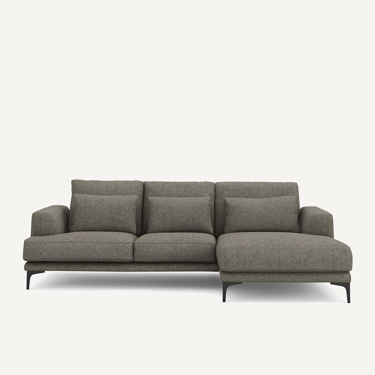 Γωνιακός καναπές με τουίντ ταπετσαρία Μ149xΠ258xΥ83cm