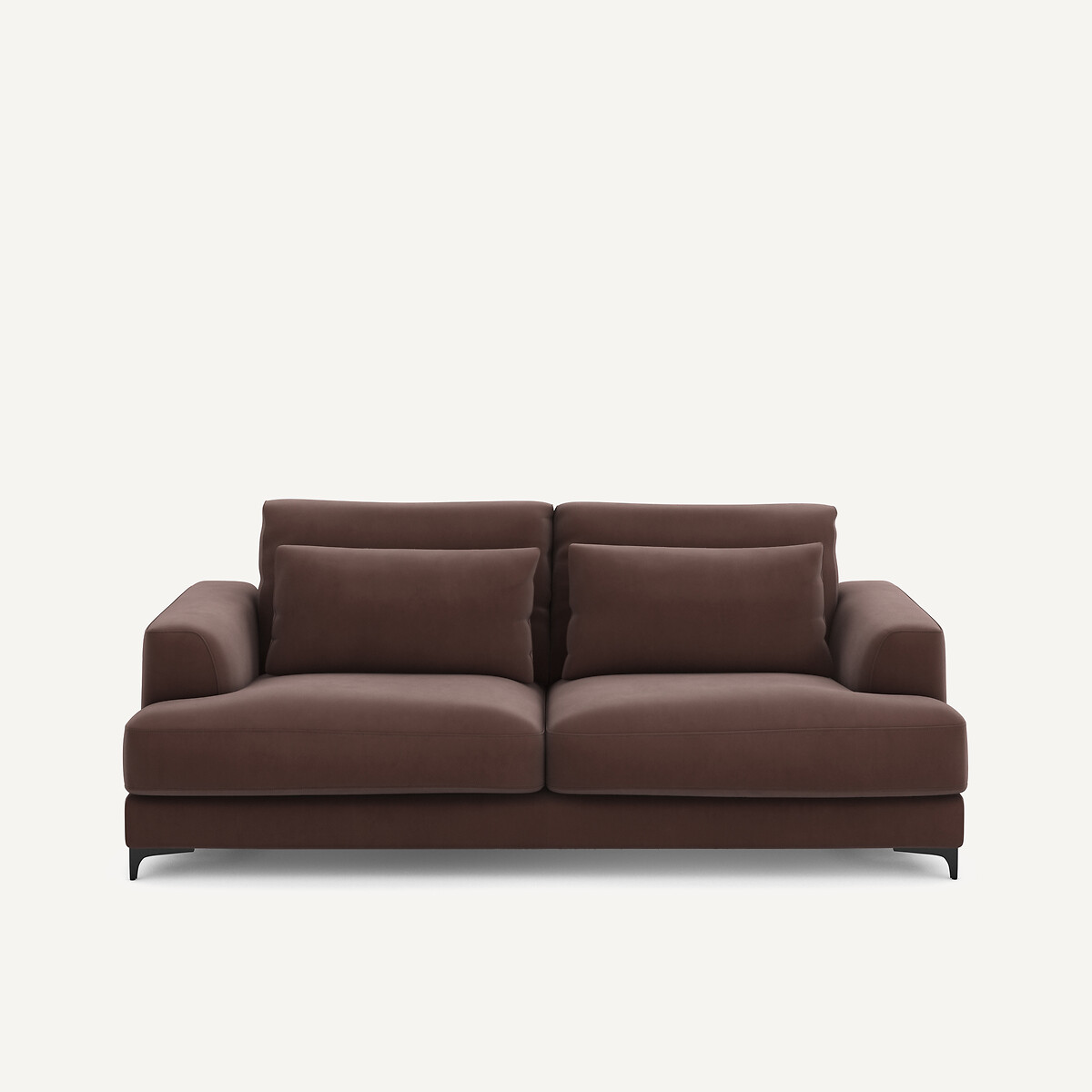 Πτυσσόμενος τριθέσιος καναπές από λινό βελούδο Μ105xΠ217xΥ83cm