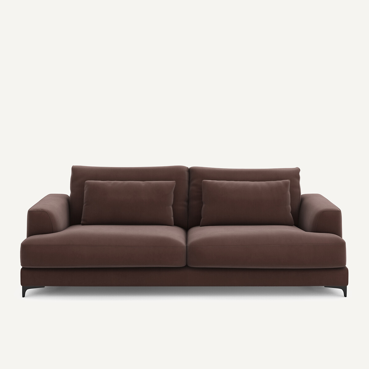 Πτυσσόμενος τετραθέσιος καναπές από λινό βελούδο Μ105xΠ237xΥ83cm