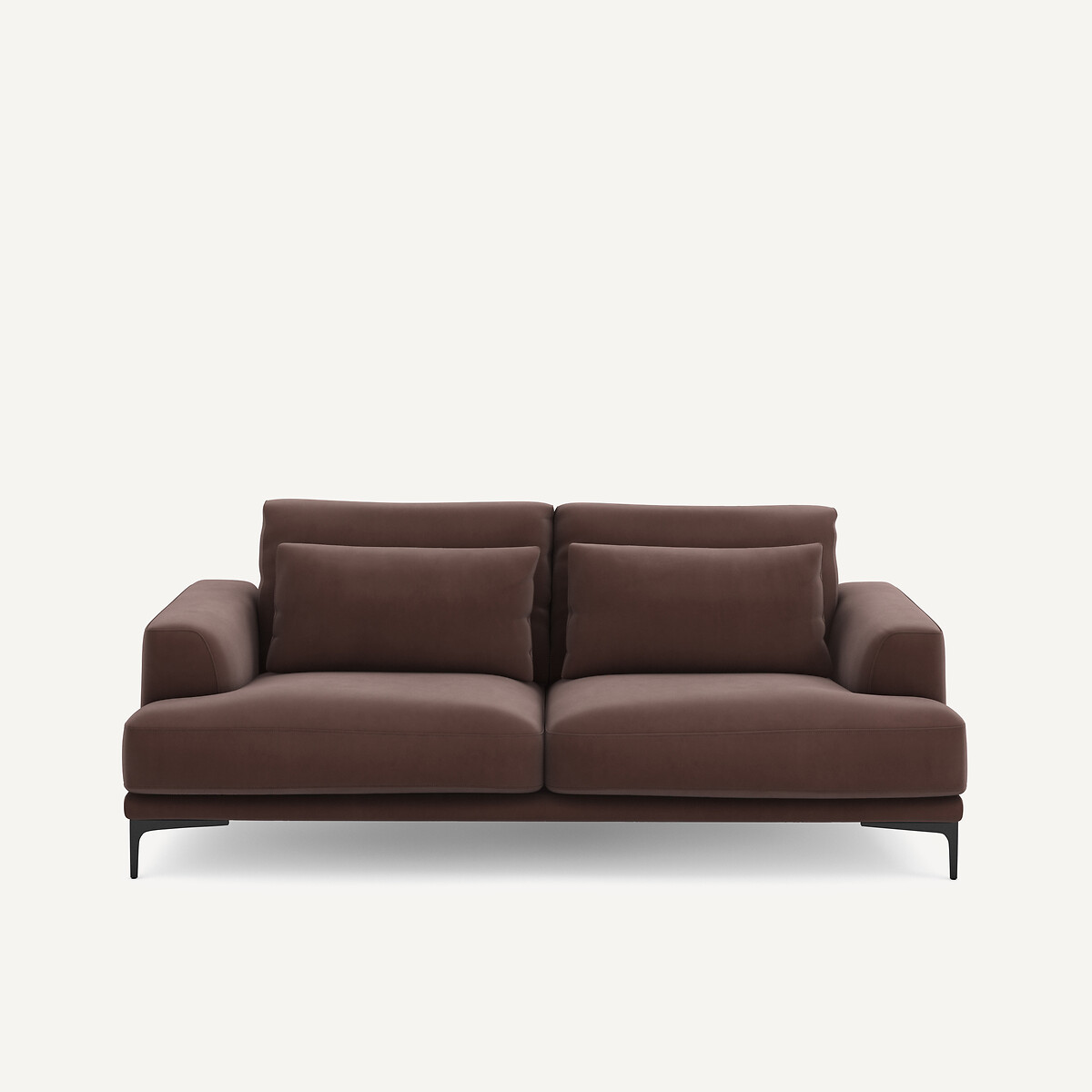 Τριθέσιος καναπές από λινό βελούδο Μ105xΠ217xΥ83cm