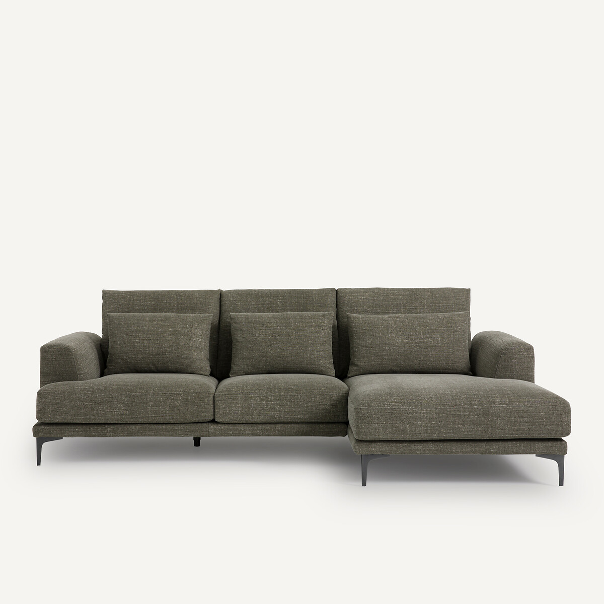 Γωνιακός δεξιός καναπές από λινό και βαμβάκι Μ149xΠ258xΥ83cm