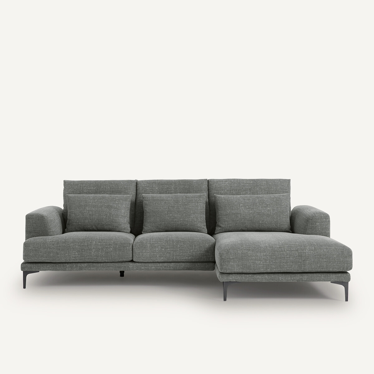 Γωνιακός δεξιός καναπές από λινό και βαμβάκι Μ149xΠ258xΥ83cm