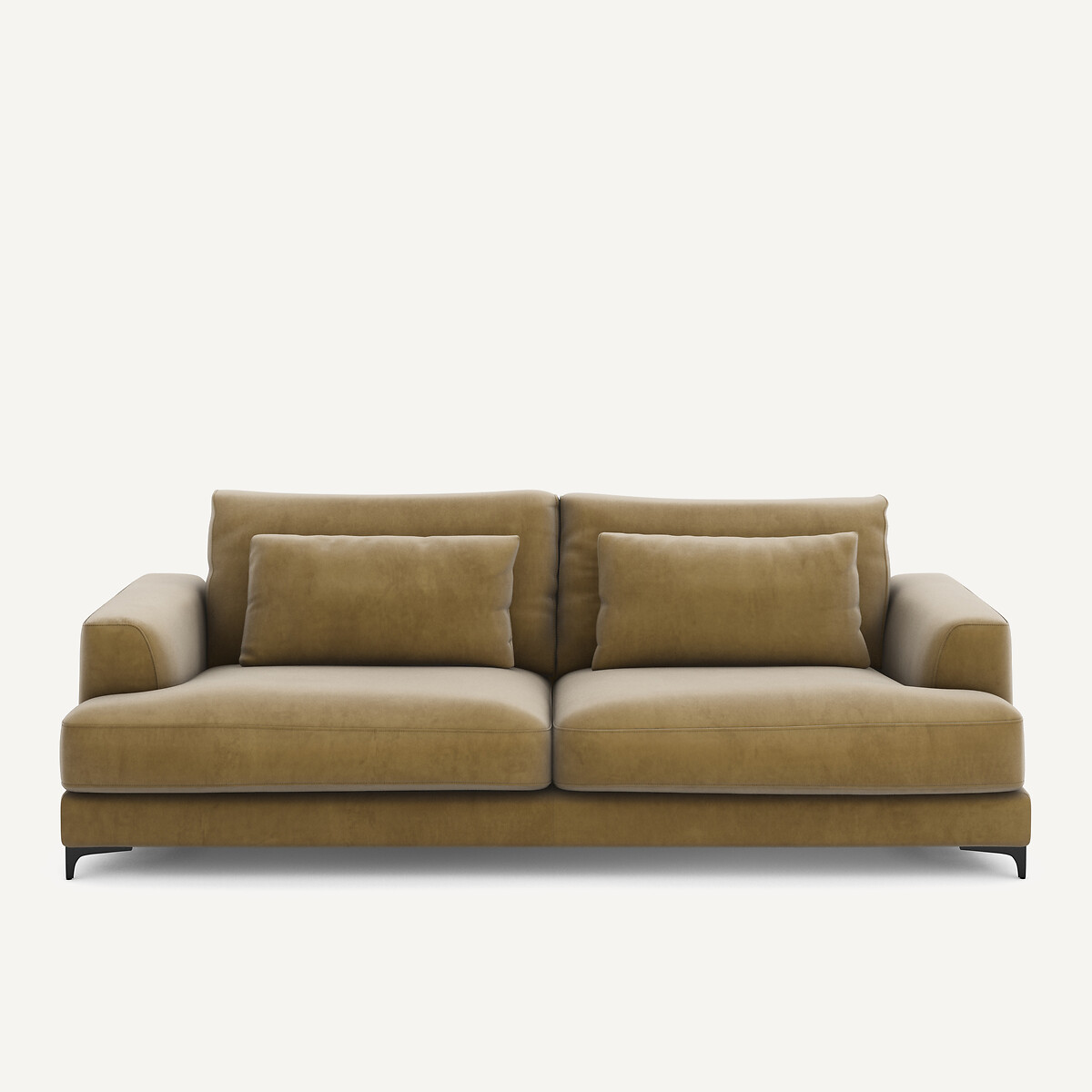 Πτυσσόμενος τετραθέσιος καναπές-κρεβάτι με βελούδινη ταπετσαρία Μ105xΠ237xΥ83cm