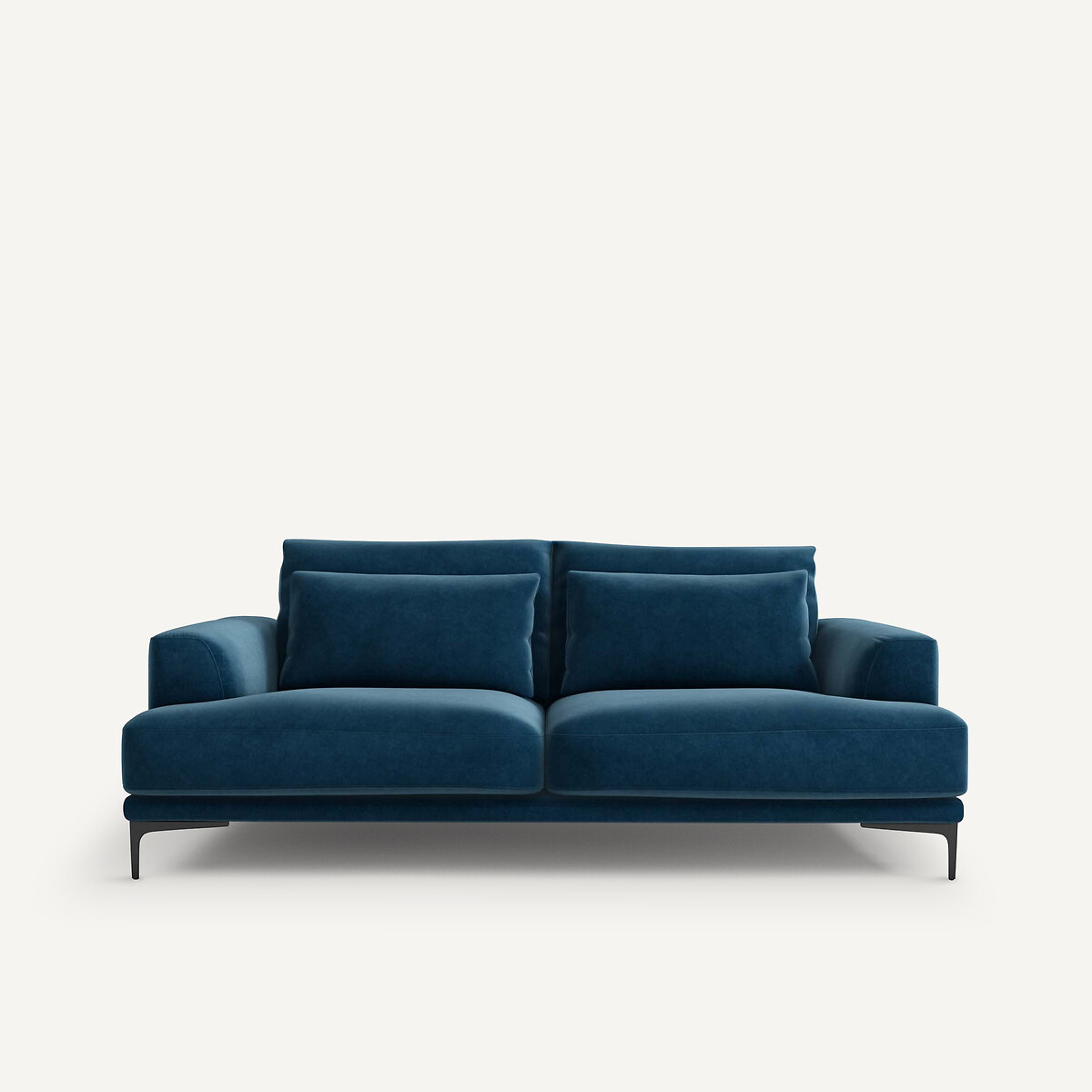 Καναπές 3 θέσεων με βελούδινη ταπετσαρία Μ105xΠ217xΥ83cm