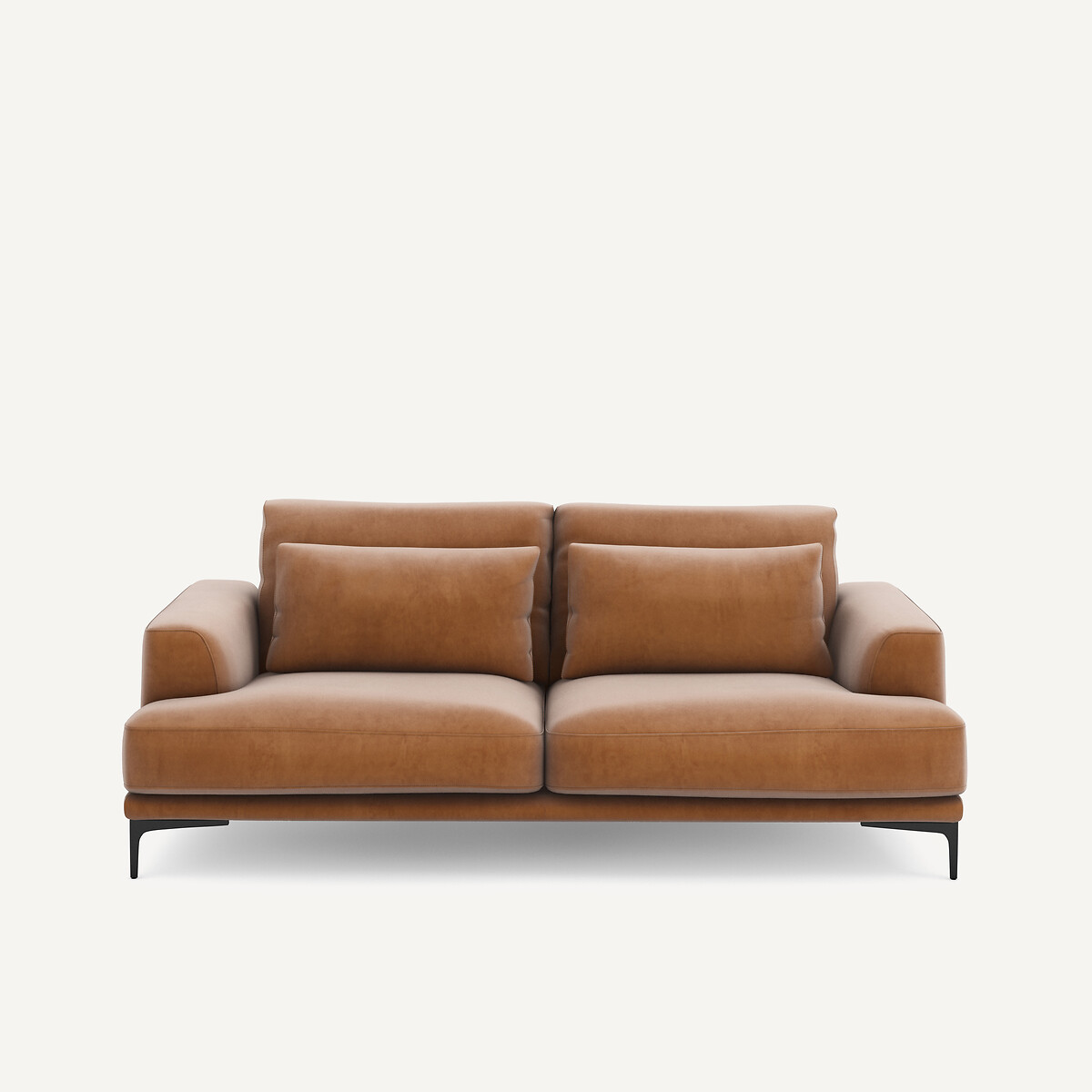 Καναπές 3 θέσεων με βελούδινη ταπετσαρία Μ105xΠ217xΥ83cm