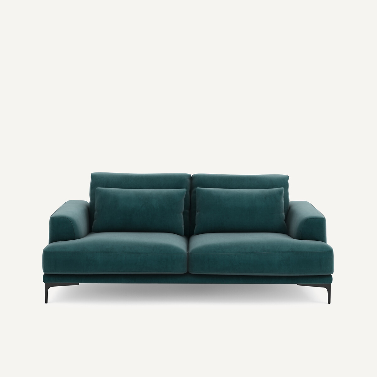 Καναπές 3 θέσεων με βελούδινη ταπετσαρία Μ105xΠ217xΥ83cm