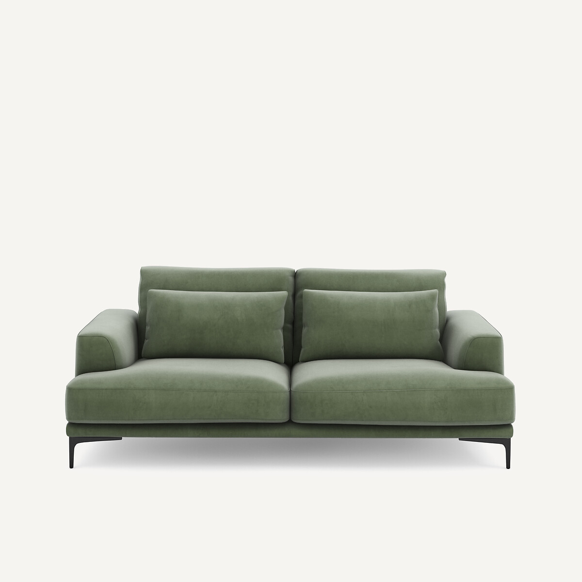 Καναπές 3 θέσεων με βελούδινη ταπετσαρία Μ105xΠ217xΥ83cm