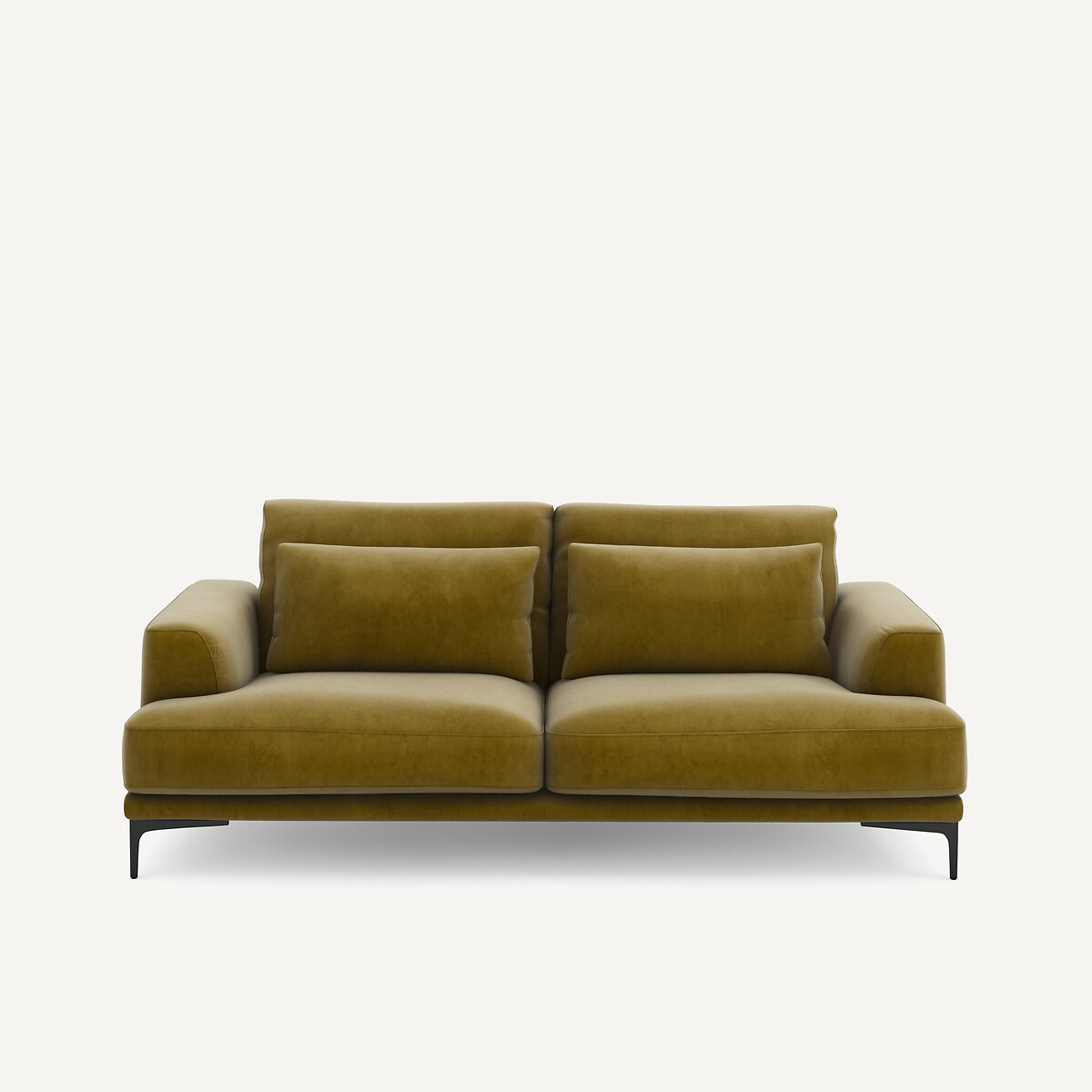 Καναπές 3 θέσεων με βελούδινη ταπετσαρία Μ105xΠ217xΥ83cm