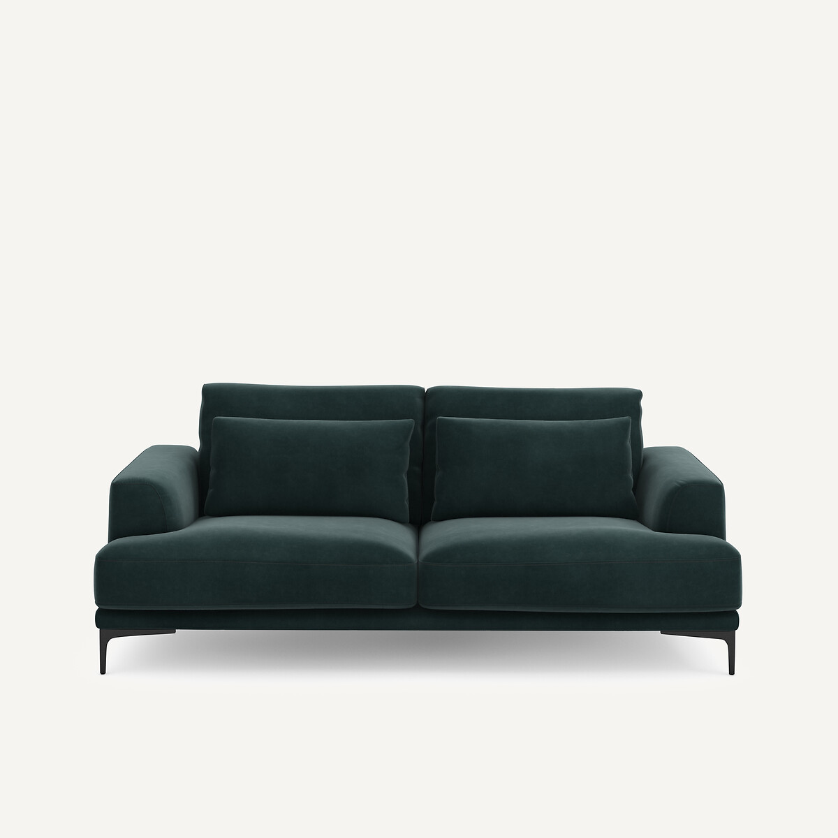 Καναπές 3 θέσεων με βελούδινη ταπετσαρία Μ105xΠ217xΥ83cm