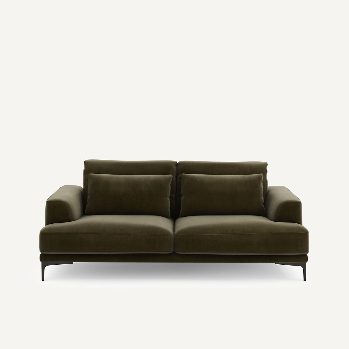 Καναπές 3 θέσεων με βελούδινη ταπετσαρία Μ105xΠ217xΥ83cm