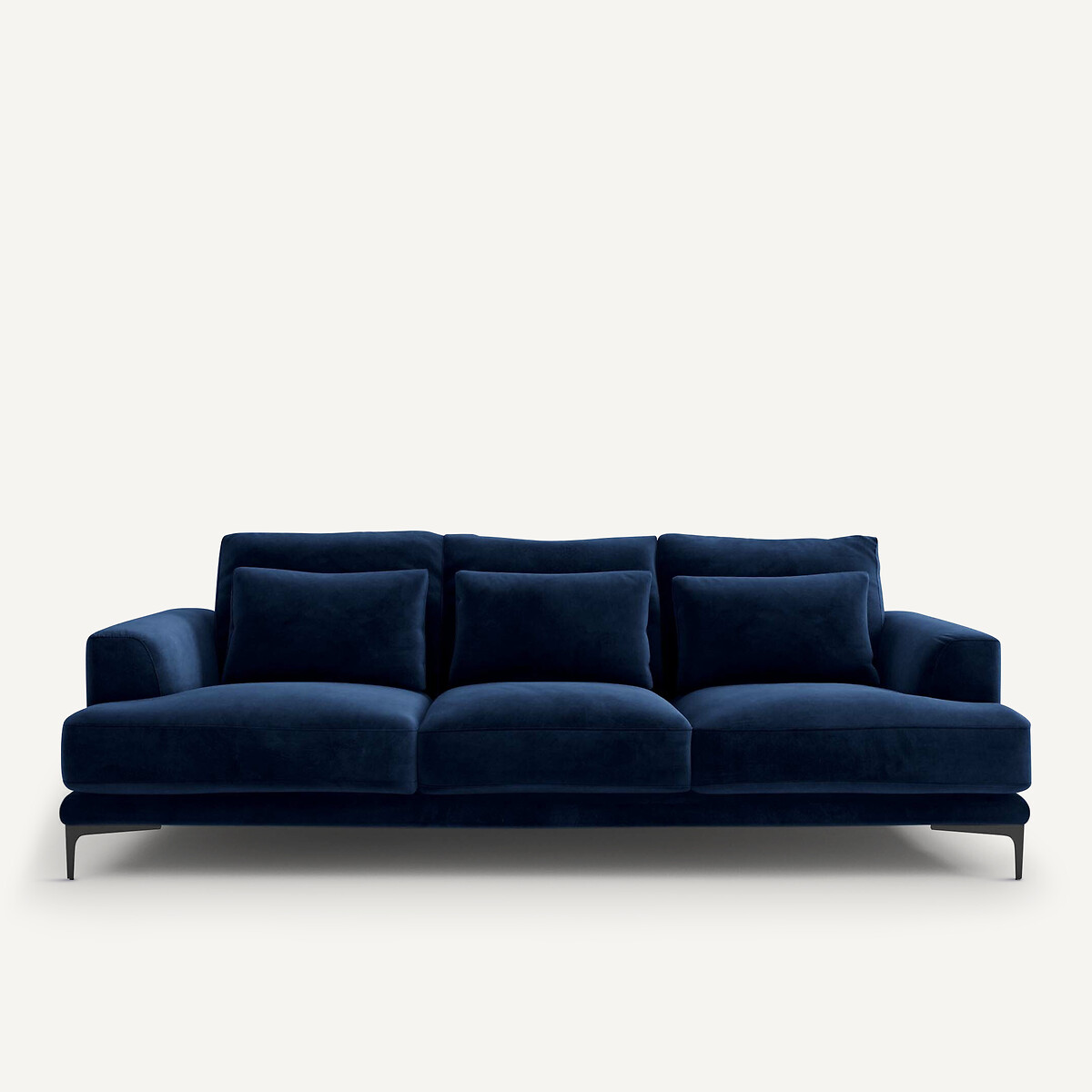 Καναπές 4 θέσεων με βελούδινη ταπετσαρία Μ105xΠ247xΥ83cm