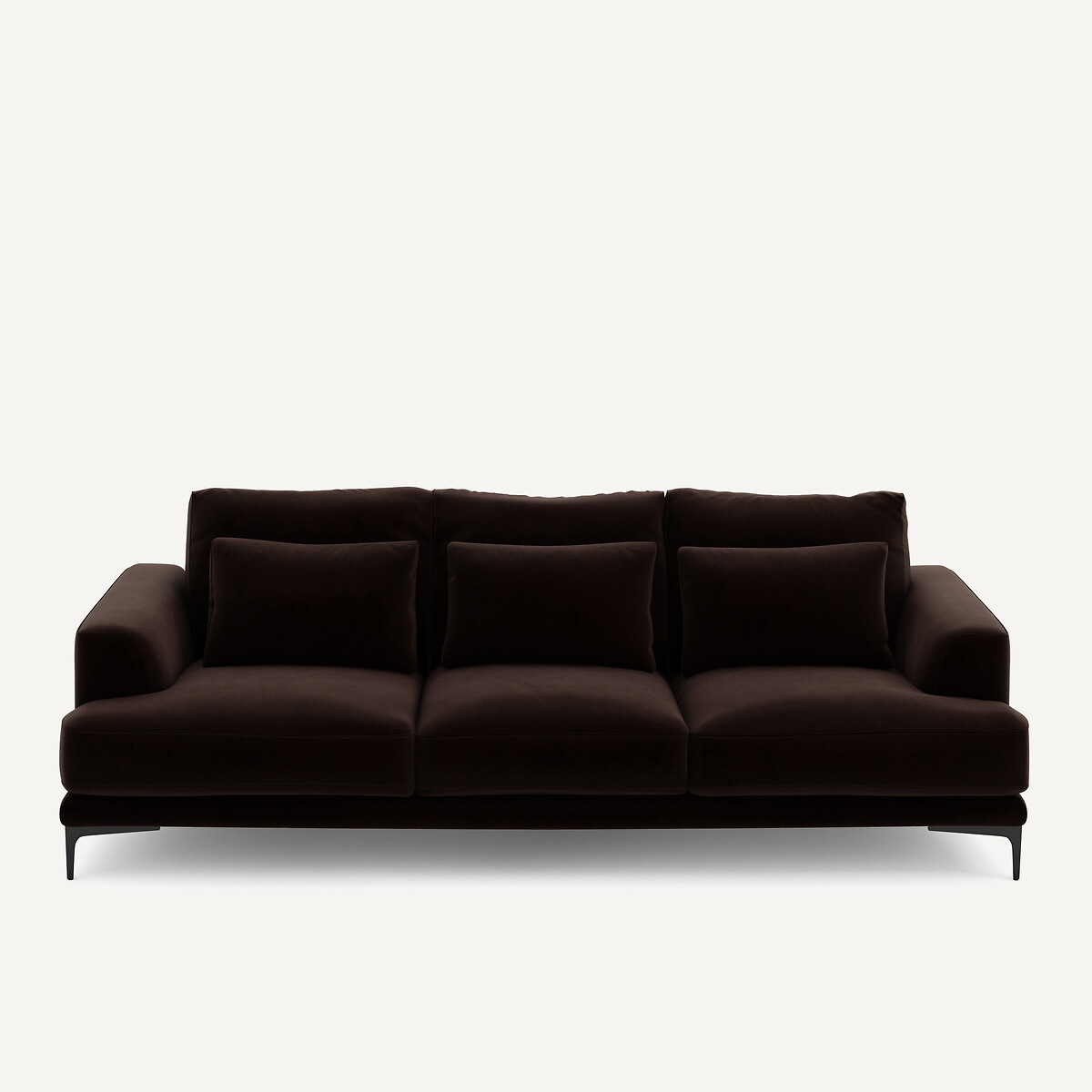 Καναπές 4 θέσεων με βελούδινη ταπετσαρία Μ105xΠ247xΥ83cm