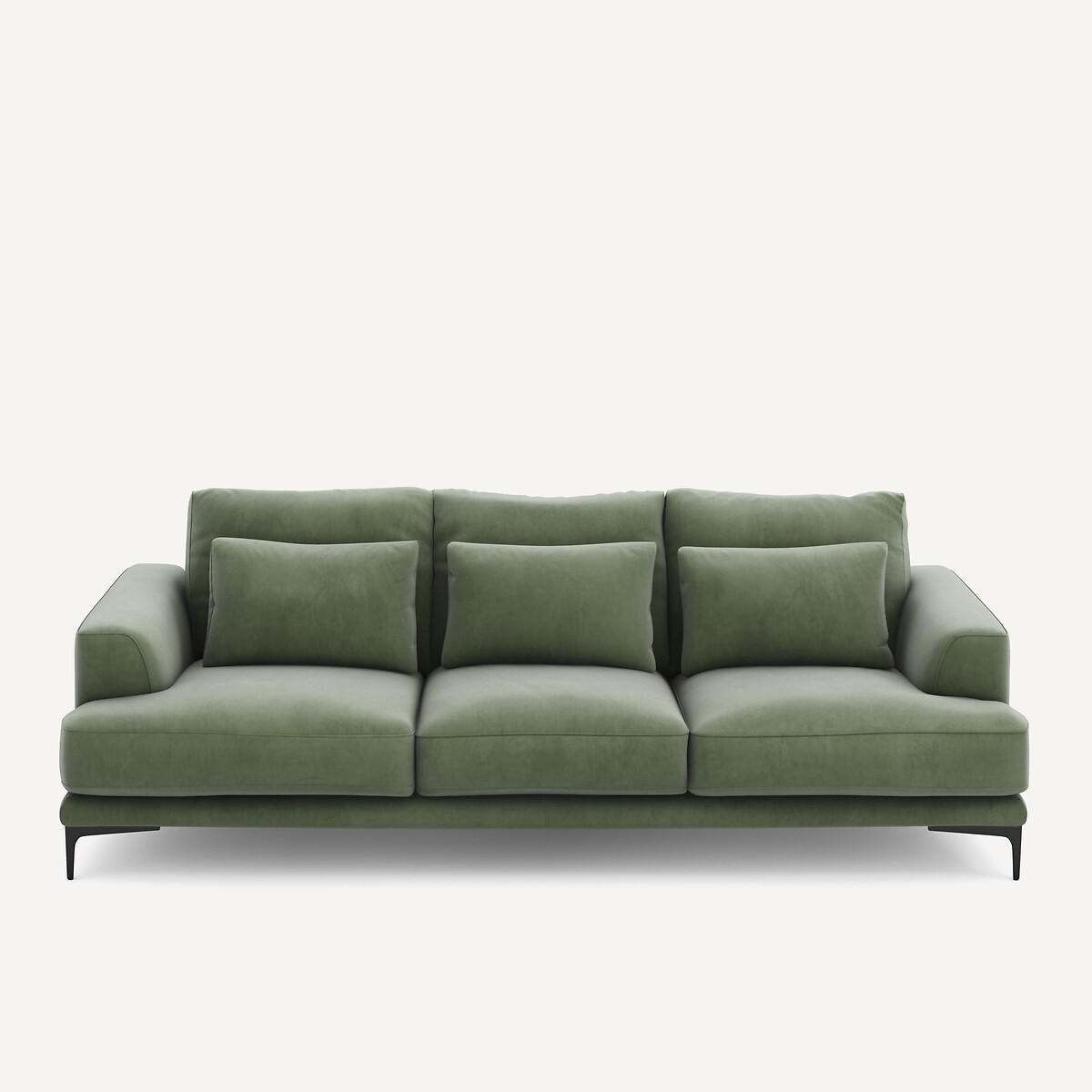 Καναπές 4 θέσεων με βελούδινη ταπετσαρία Μ105xΠ247xΥ83cm