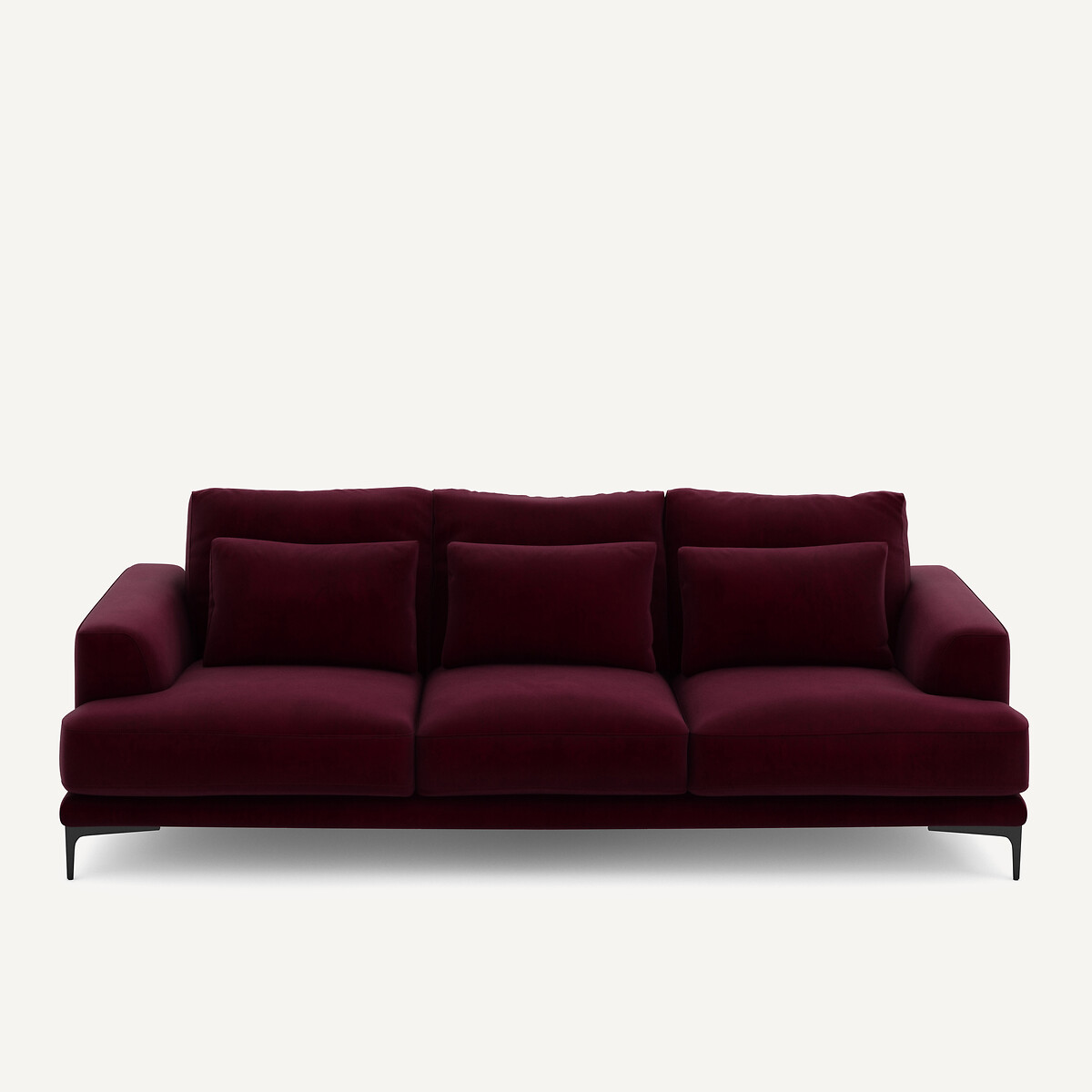 Καναπές 4 θέσεων με βελούδινη ταπετσαρία Μ105xΠ247xΥ83cm