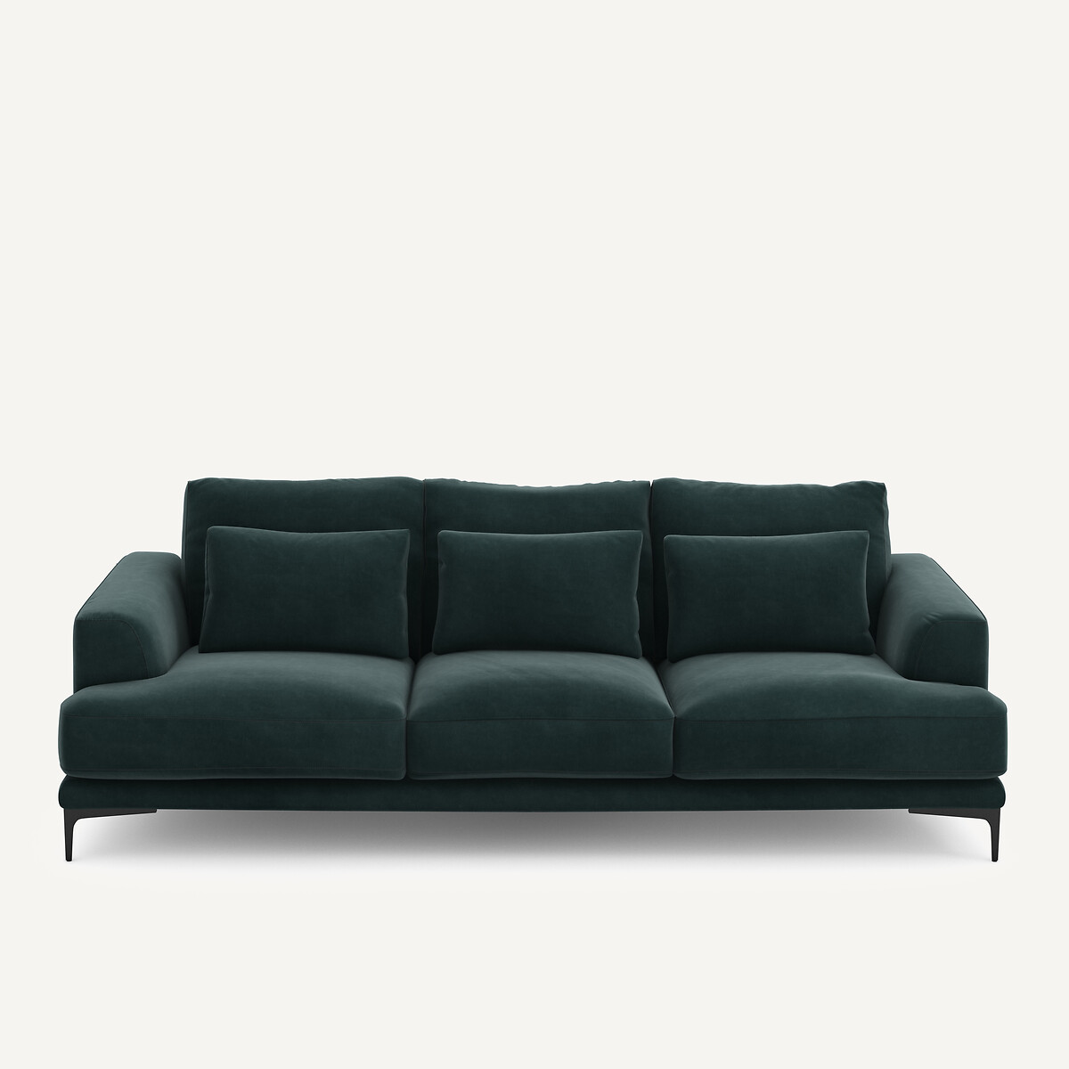 Καναπές 4 θέσεων με βελούδινη ταπετσαρία Μ105xΠ247xΥ83cm