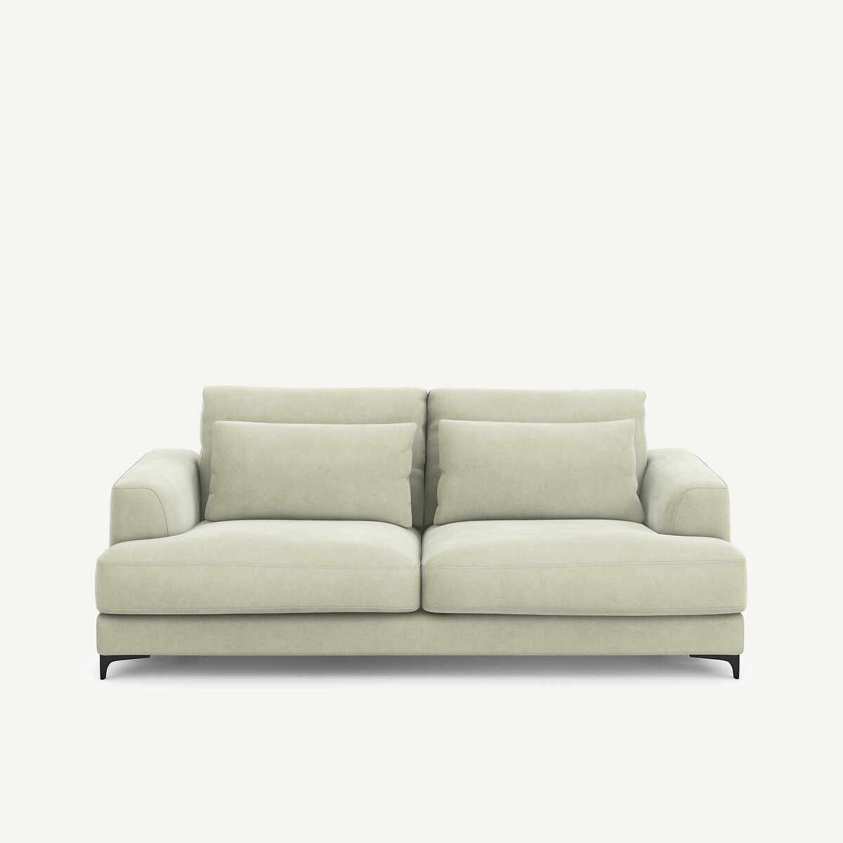 Πτυσσόμενος τριθέσιος καναπές-κρεβάτι με βελούδινη ταπετσαρία stonewashed Μ105xΠ217xΥ83cm