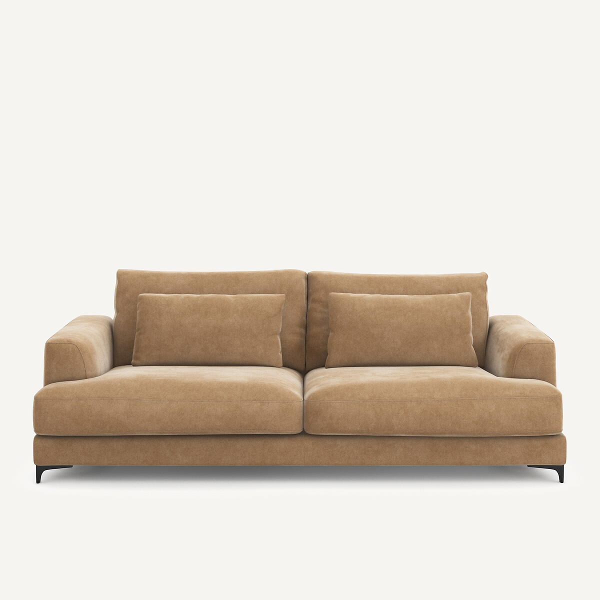 Πτυσσόμενος τετραθέσιος καναπές-κρεβάτι με βελούδινη ταπετσαρία stonewashed Μ105xΠ237xΥ83cm