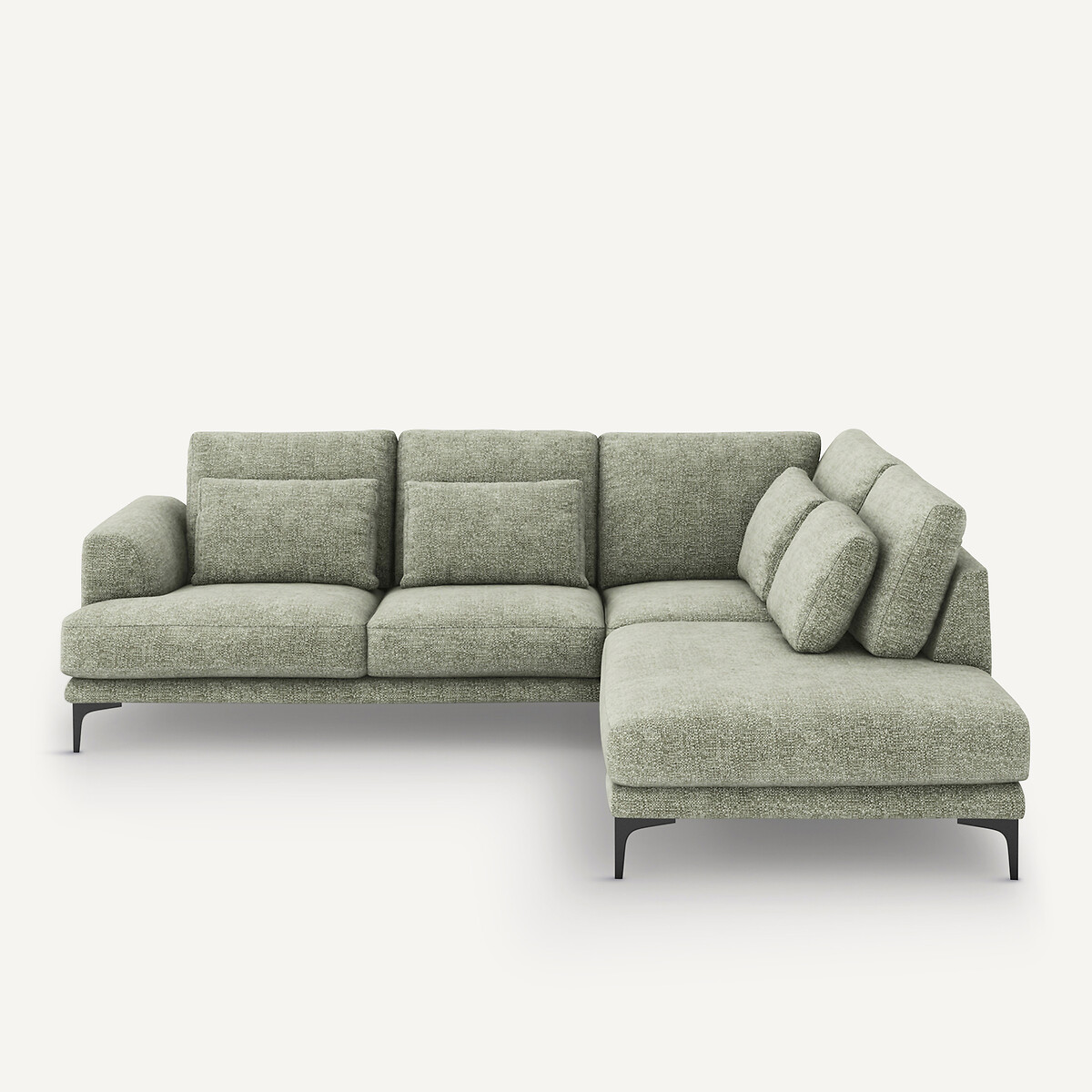 Γωνιακός καναπές με δεξιά κλειστή γωνία από ενισχυμένο βαμβακερό ύφασμα Μ222xΠ258xΥ83cm