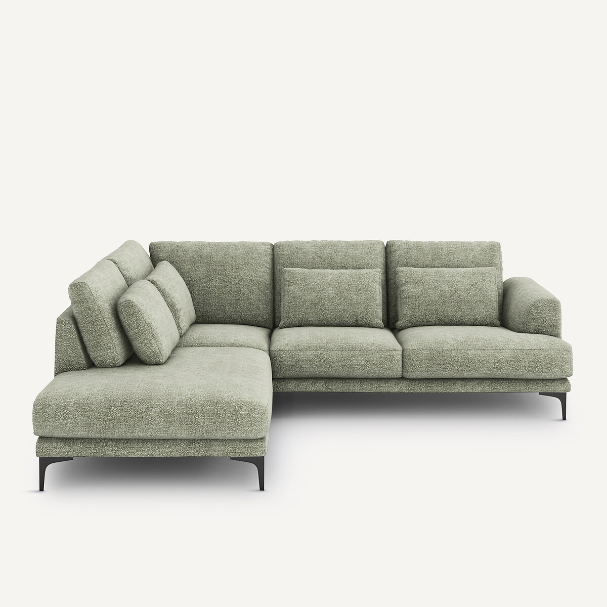 Γωνιακός καναπές με δεξιά κλειστή γωνία από ενισχυμένο βαμβακερό ύφασμα Μ222xΠ258xΥ83cm