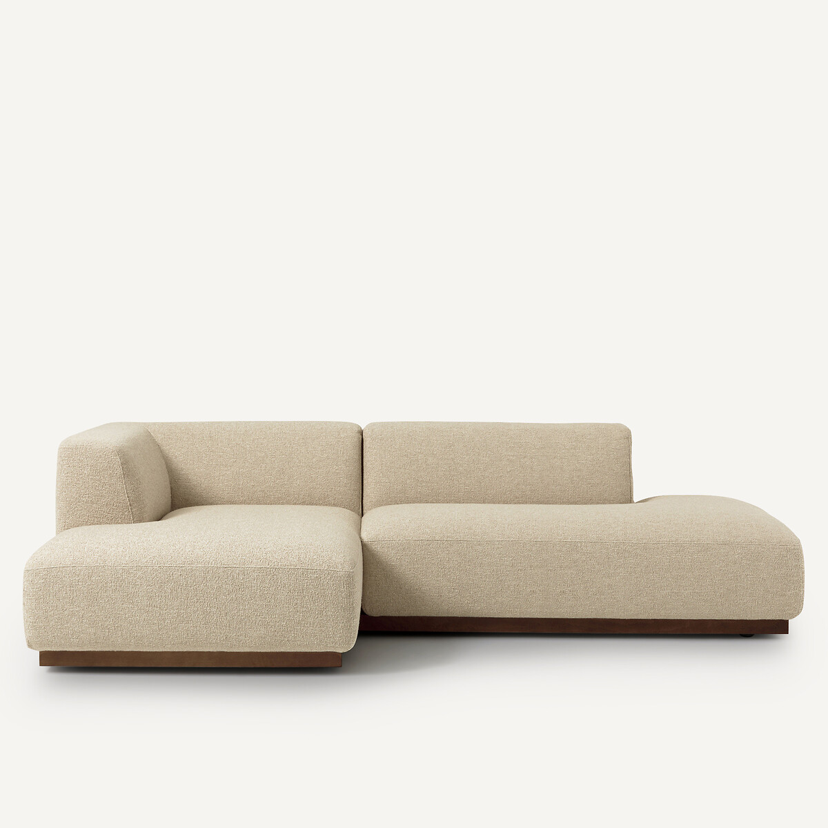 AM.PM Γωνιακός αριστερός καναπές XL με μπουκλέ ταπετσαρία Μ152xΠ282xΥ67cm