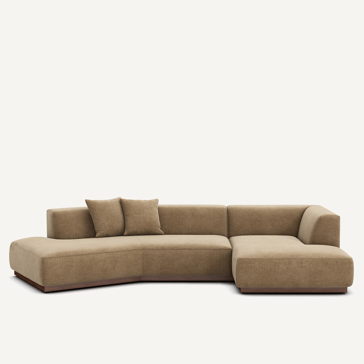 AM.PM Γωνιακός δεξιός καναπές με μελανζέ ταπετσαρία Μ152xΠ323xΥ67cm