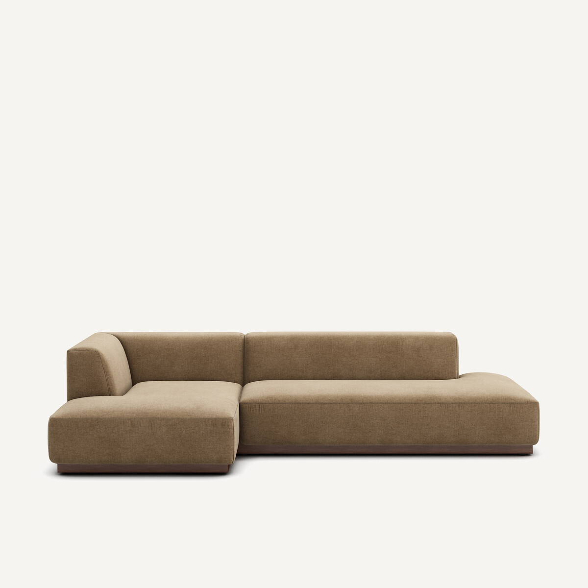 Γωνιακός αριστερός καναπές XL με μελανζέ ταπετσαρία Μ152xΠ282xΥ67cm