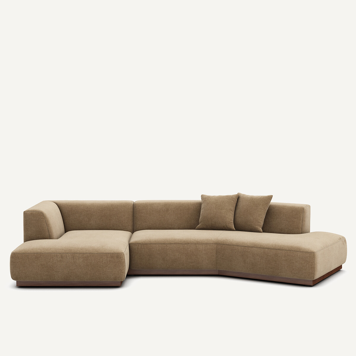 Γωνιακός αριστερός καναπές με μελανζέ ταπετσαρία Μ152xΠ323xΥ67cm