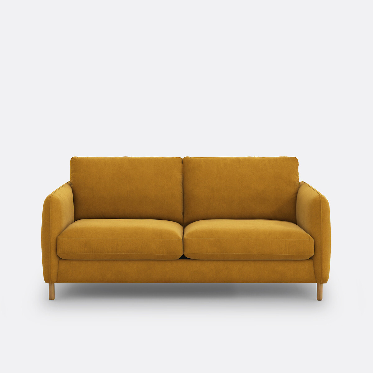 Τριθέσιος καναπές-κρεβάτι με βελούδινη ταπετσαρία Μ95xΠ165xΥ86cm