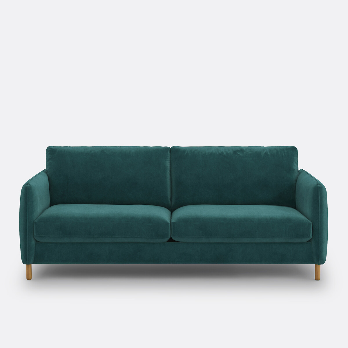 Τετραθέσιος καναπές-κρεβάτι με βελούδινη ταπετσαρία Μ95xΠ205xΥ86cm