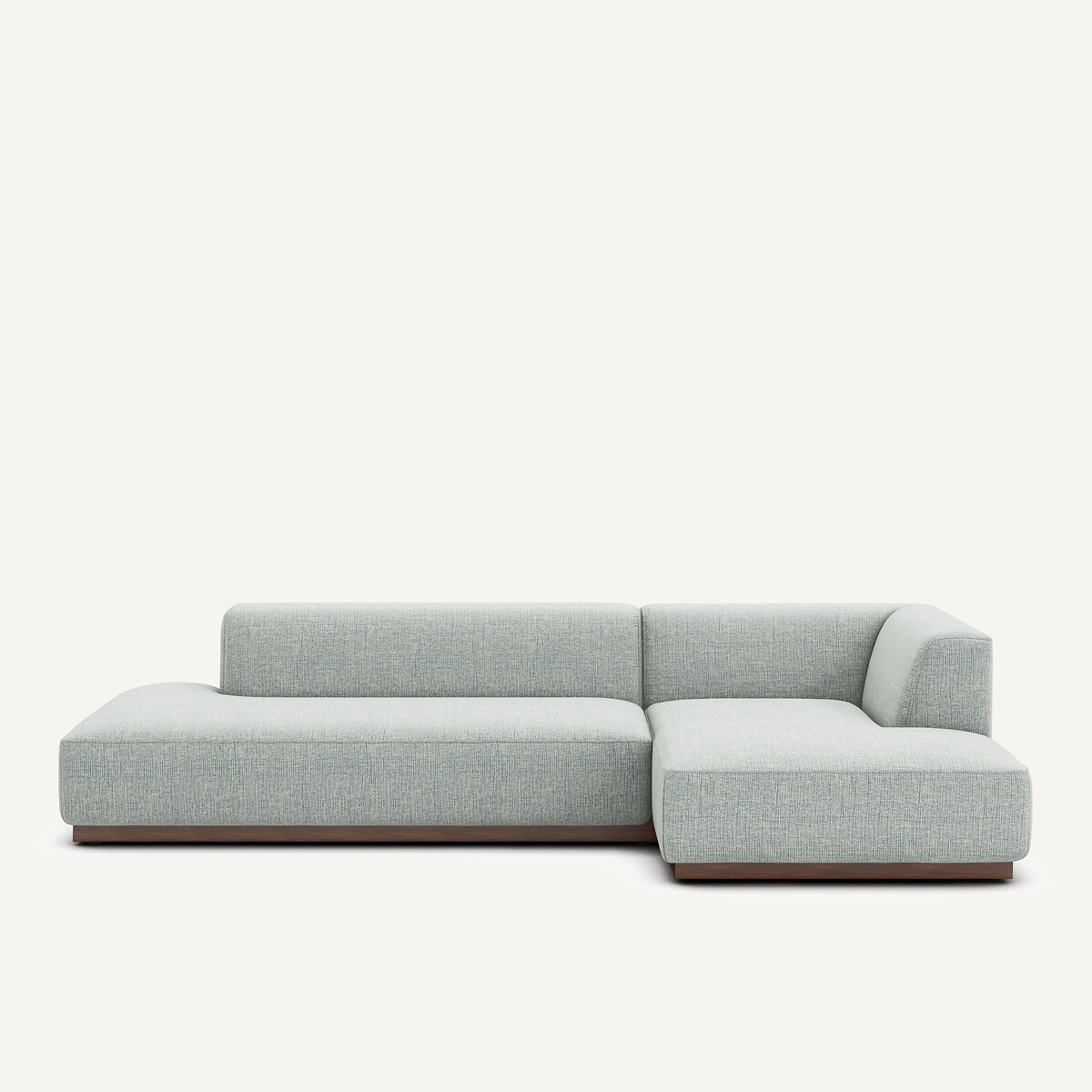 Γωνιακός δεξιός καναπές XL με ταπετσαρία από μελανζέ ύφασμα Μ152xΠ282xΥ67cm