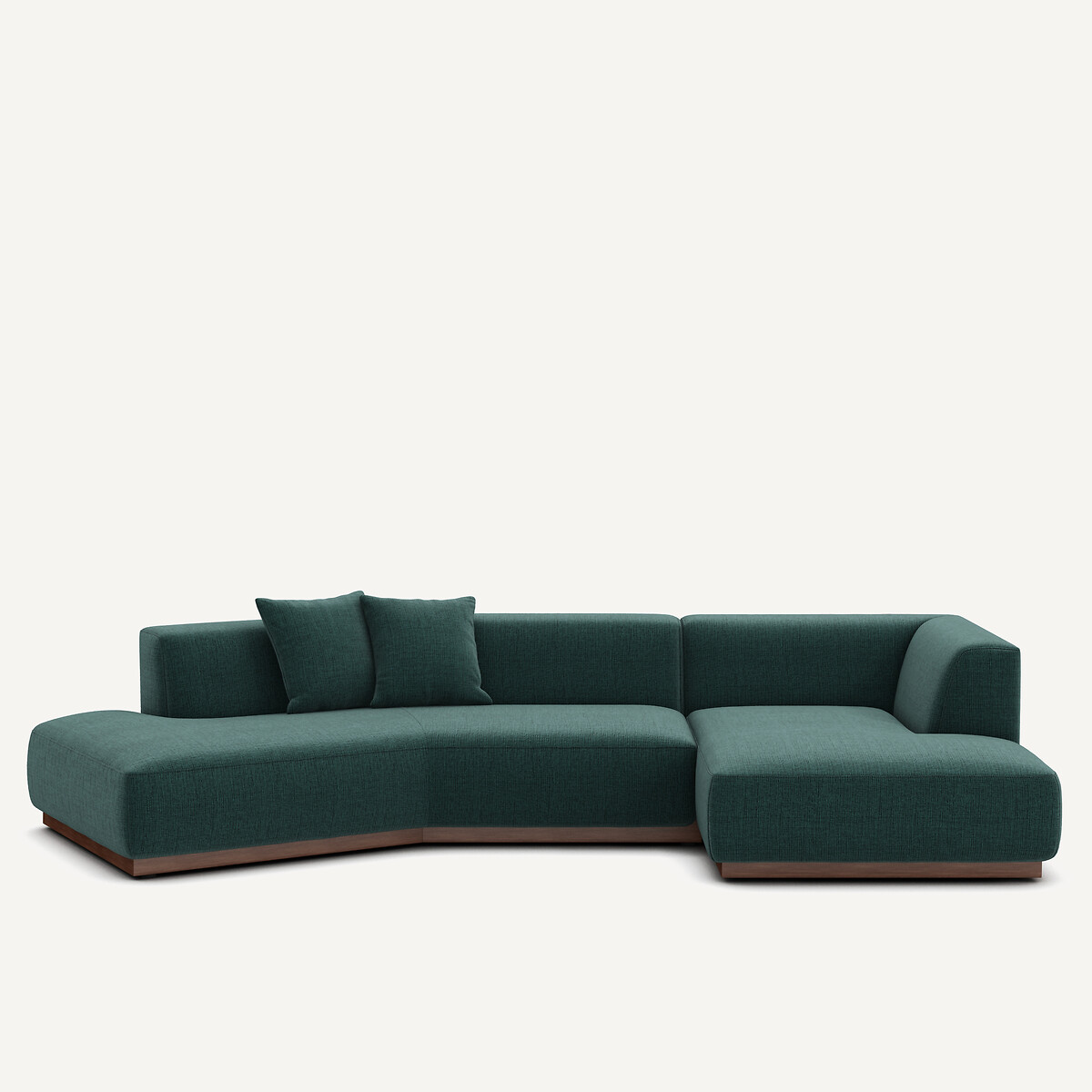 Γωνιακός δεξιός καναπές με ταπετσαρία από μελανζέ ύφασμα Μ152xΠ323xΥ67cm