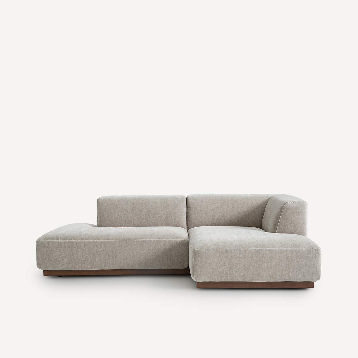 Γωνιακός δεξιός καναπές με σενίλ ταπετσαρία Μ152xΠ232xΥ67cm