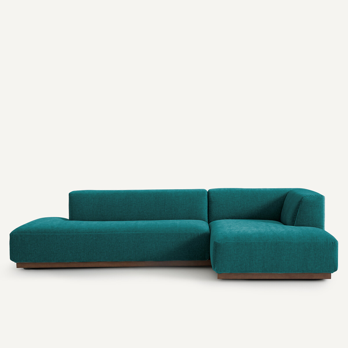 Γωνιακός δεξιός καναπές XL με σενίλ ταπετσαρία Μ152xΠ282xΥ67cm