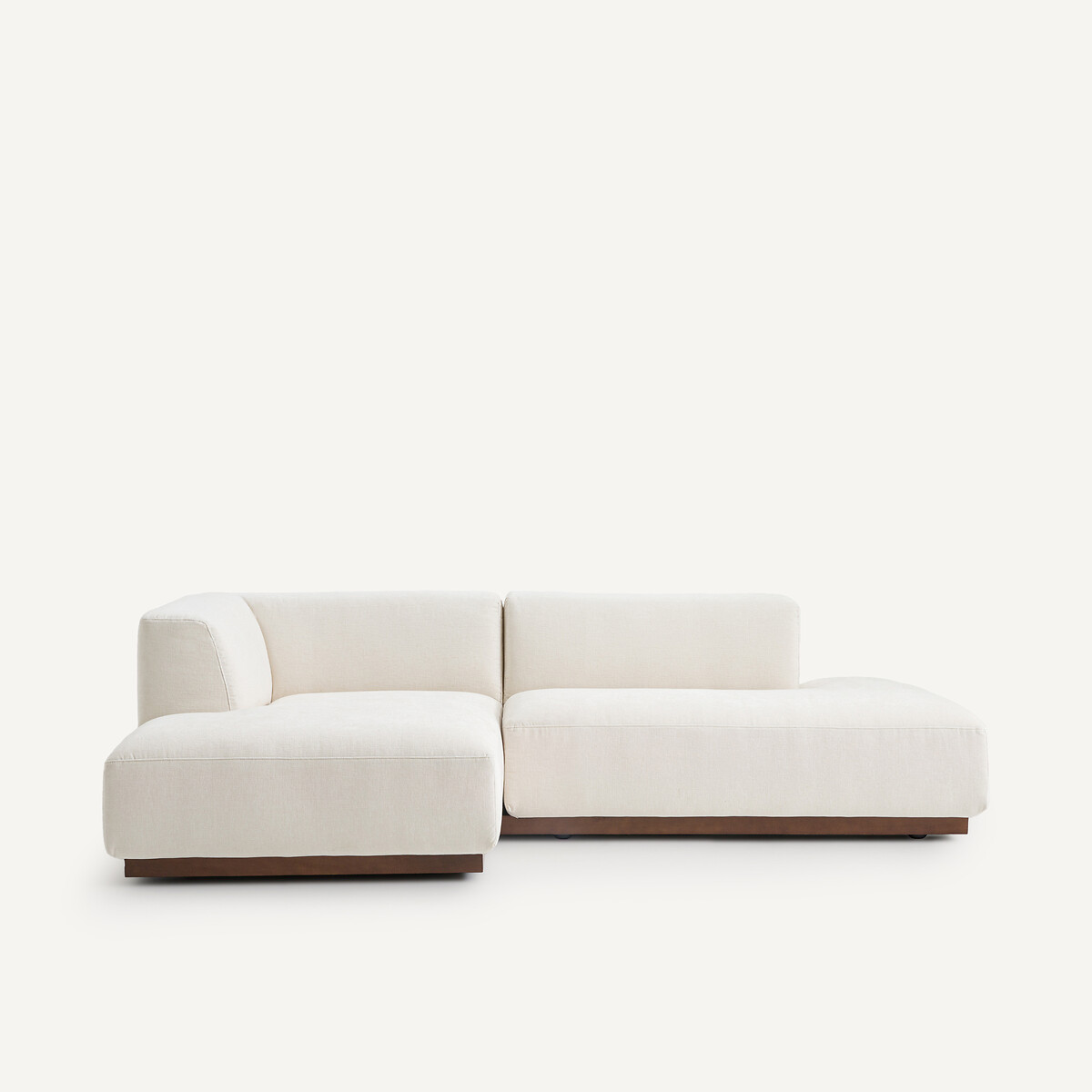 Γωνιακός αριστερός καναπές με σενίλ ταπετσαρία Μ152xΠ232xΥ67cm