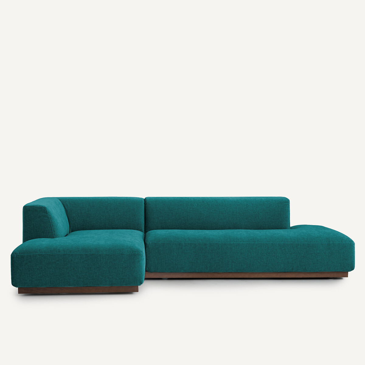 Γωνιακός αριστερός καναπές XL με σενίλ ταπετσαρία Μ152xΠ282xΥ67cm