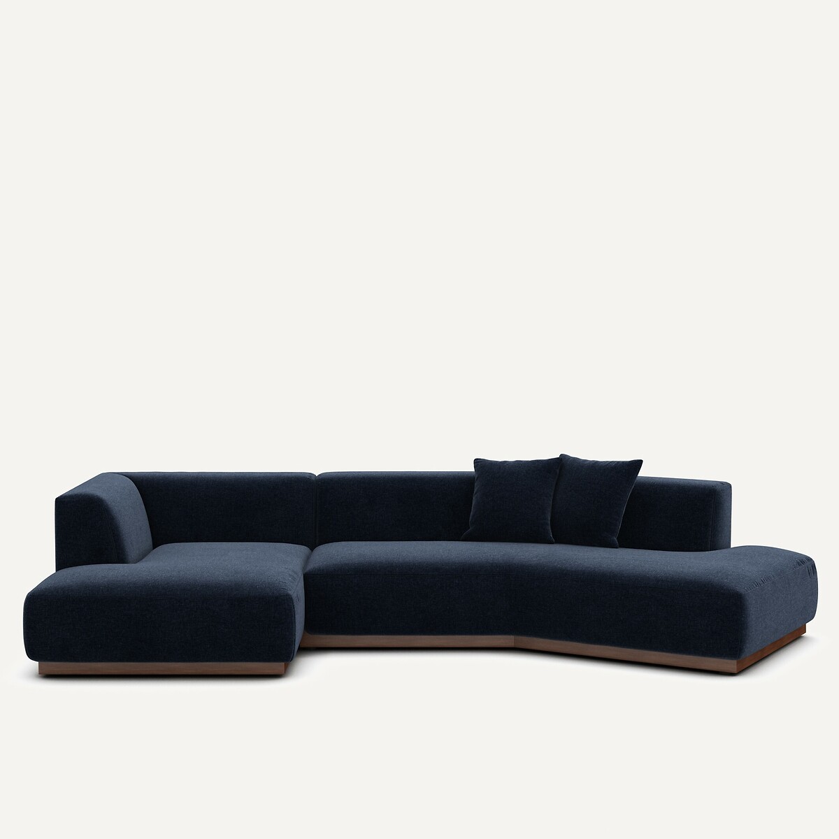 Γωνιακός καναπές με σενίλ ταπετσαρία Μ152xΠ323xΥ67cm