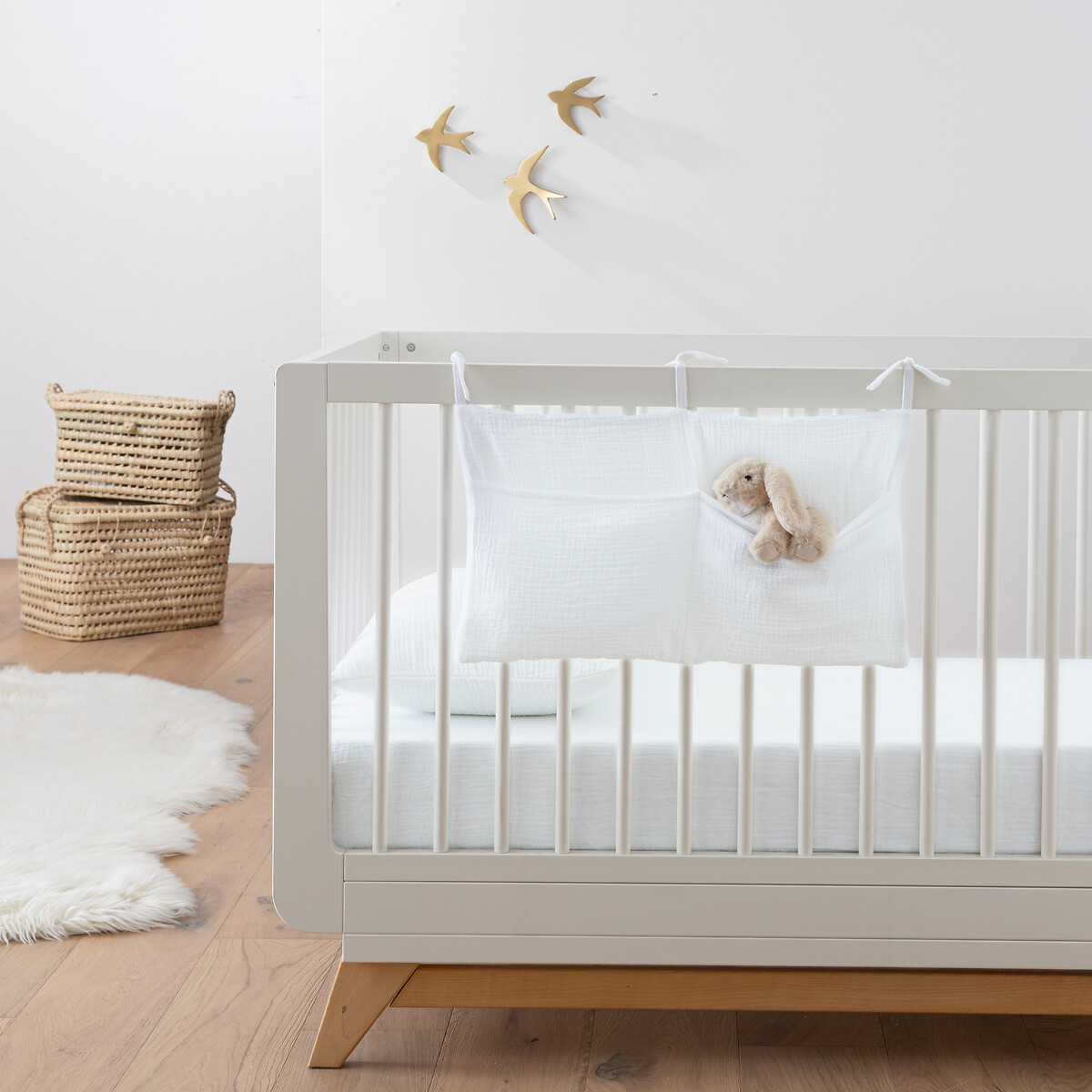 La Redoute Interieurs Κάλυμμα βάσης κρεβατιού από βαμβακερή γάζα